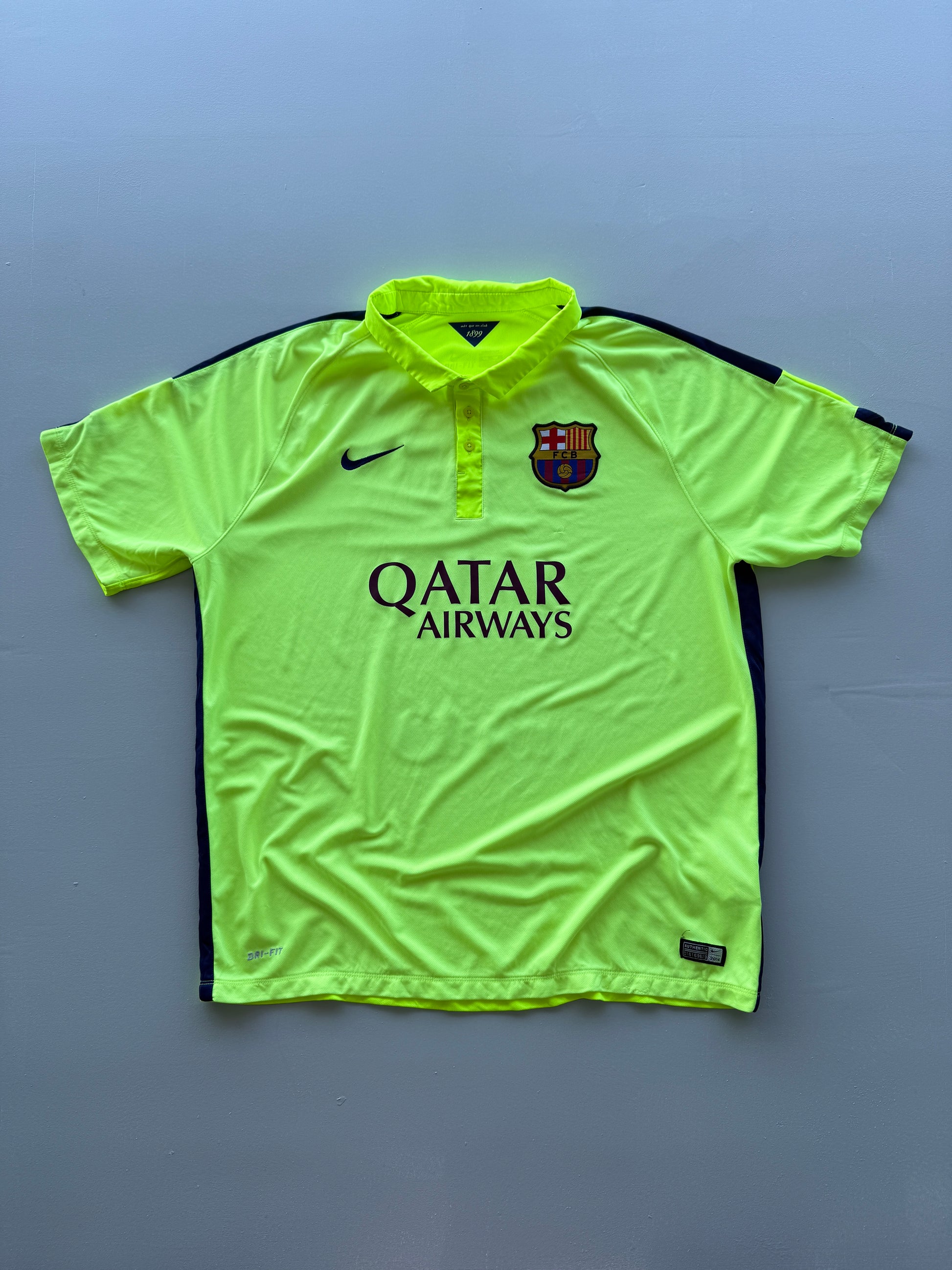 Nike FC Barcelona 2014 Away Vintage Football Shirt - XL