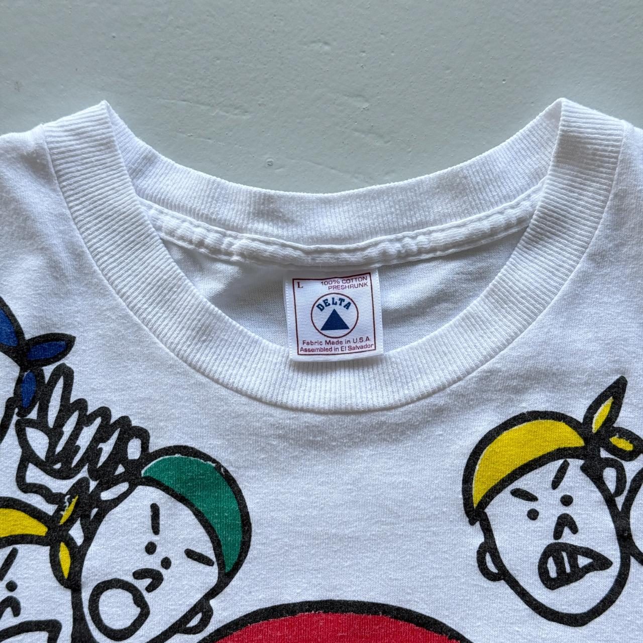 White The Head Said "Yeah Right" Cartoon Novelty Vintage 90s T-shirt - Large