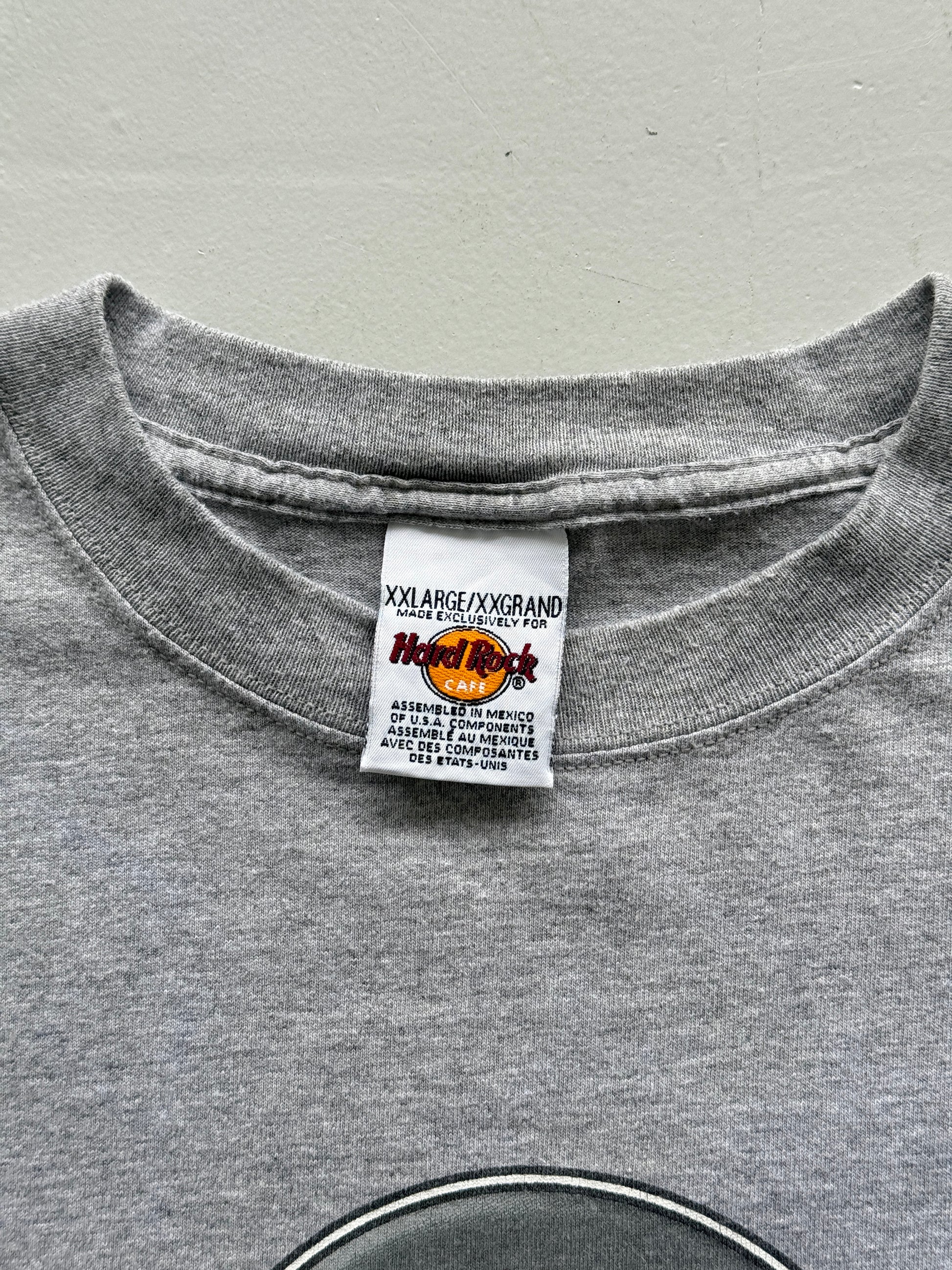 Grey Hard Rock Cafe 00's Vintage Graphic T-Shirt - XXL