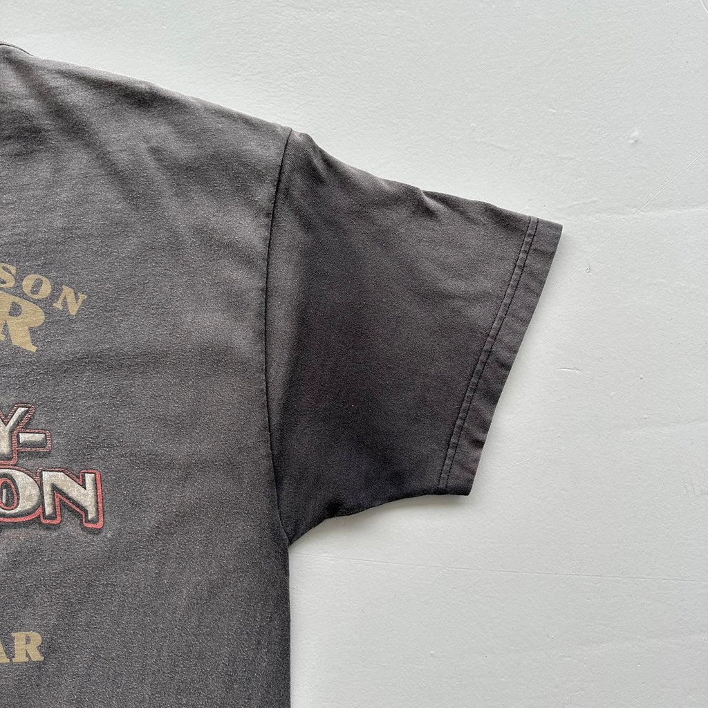 Black Faded Harley Davidson Biker Vintage 00's Graphic T-shirt - XL