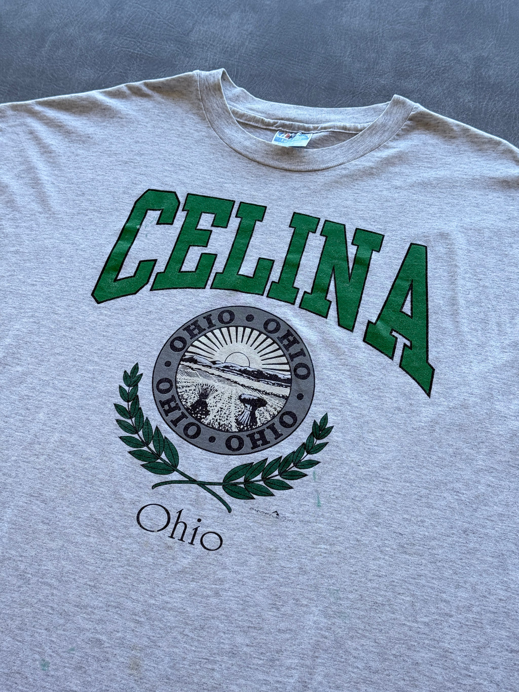 Grey Celina Ohio 90's Vintage Single Stitch Graphic T-Shirt - XXL
