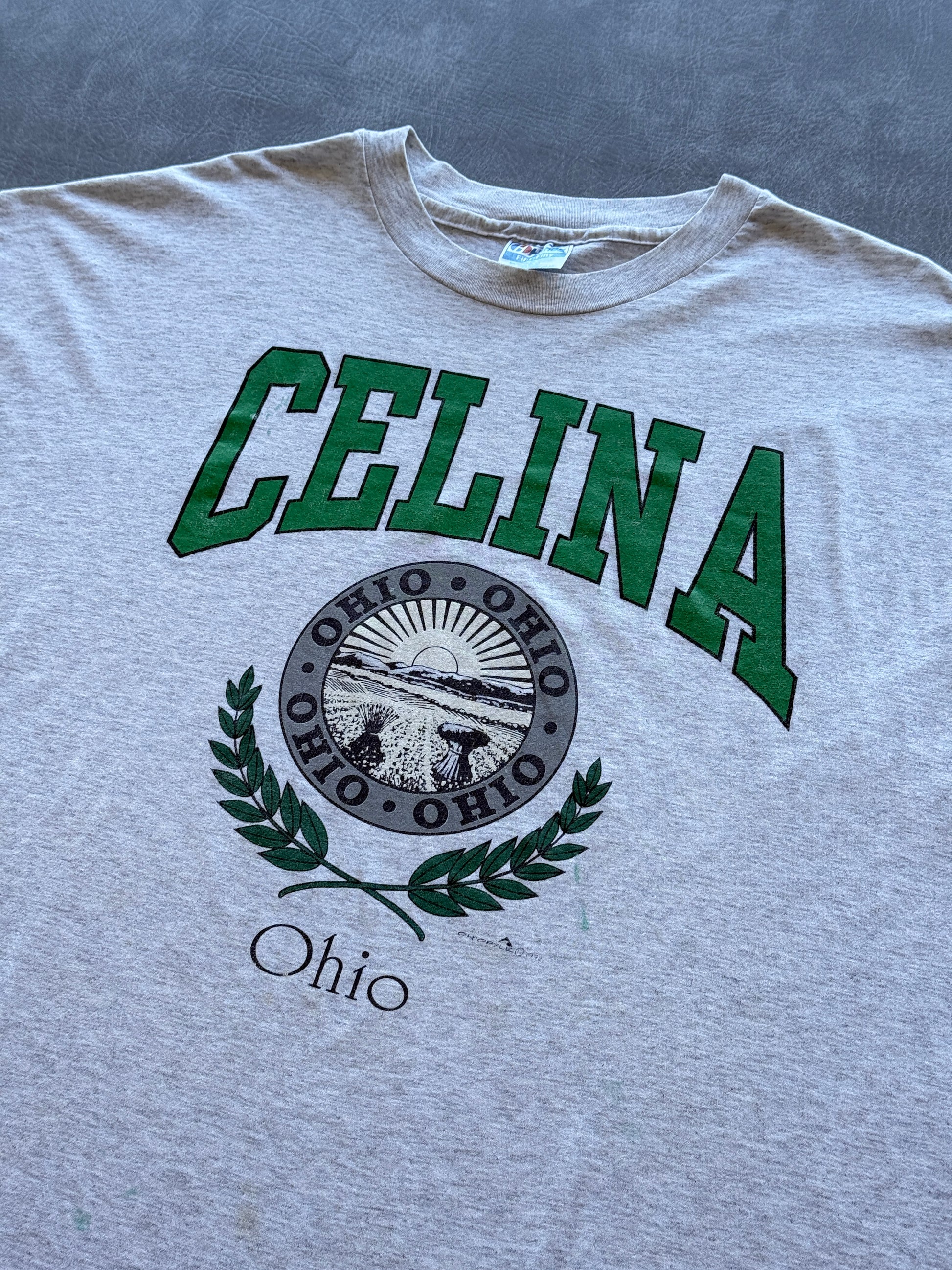 Grey Celina Ohio 90's Vintage Single Stitch Graphic T-Shirt - XXL