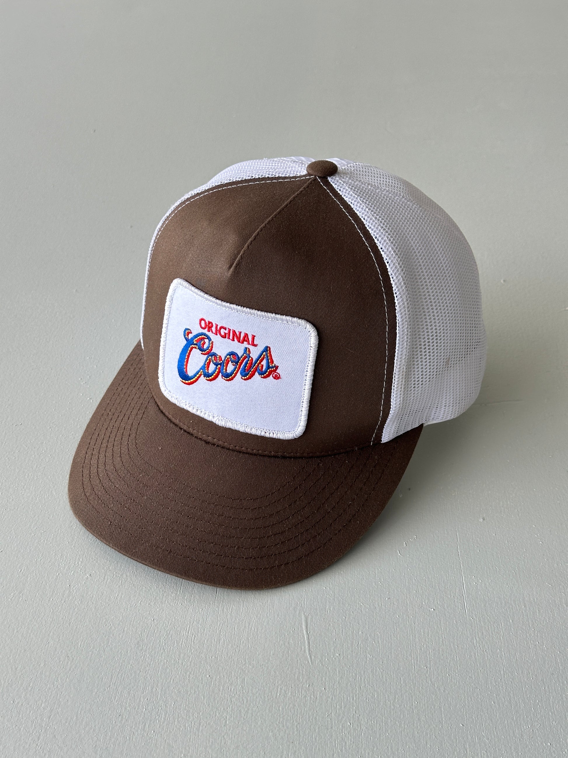 Brown / White Original Coors 90's Vintage Foam and Mesh SnapBack Trucker Cap