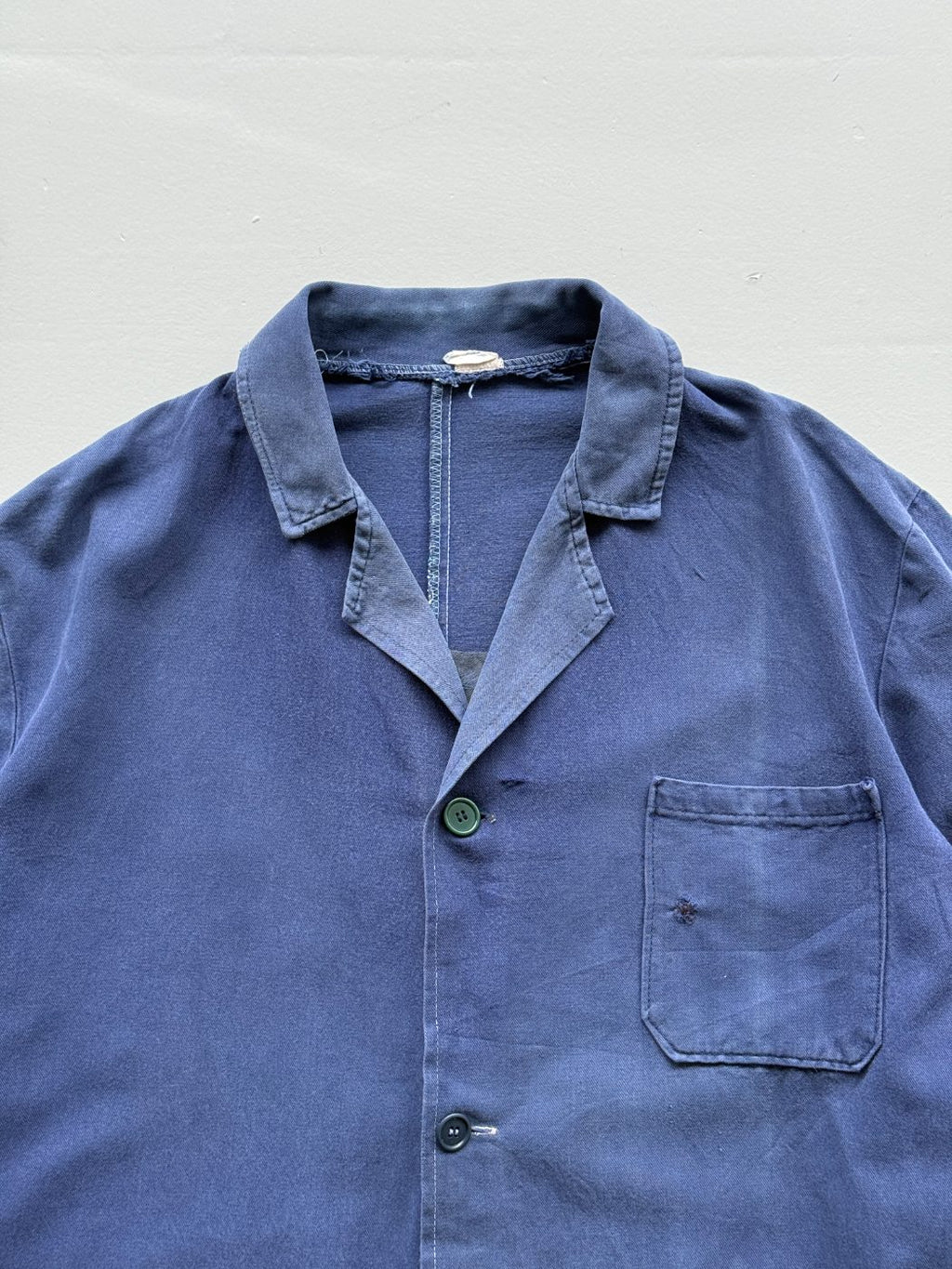 French Indigo Blue Vintage Chore Jacket CH241 - Medium