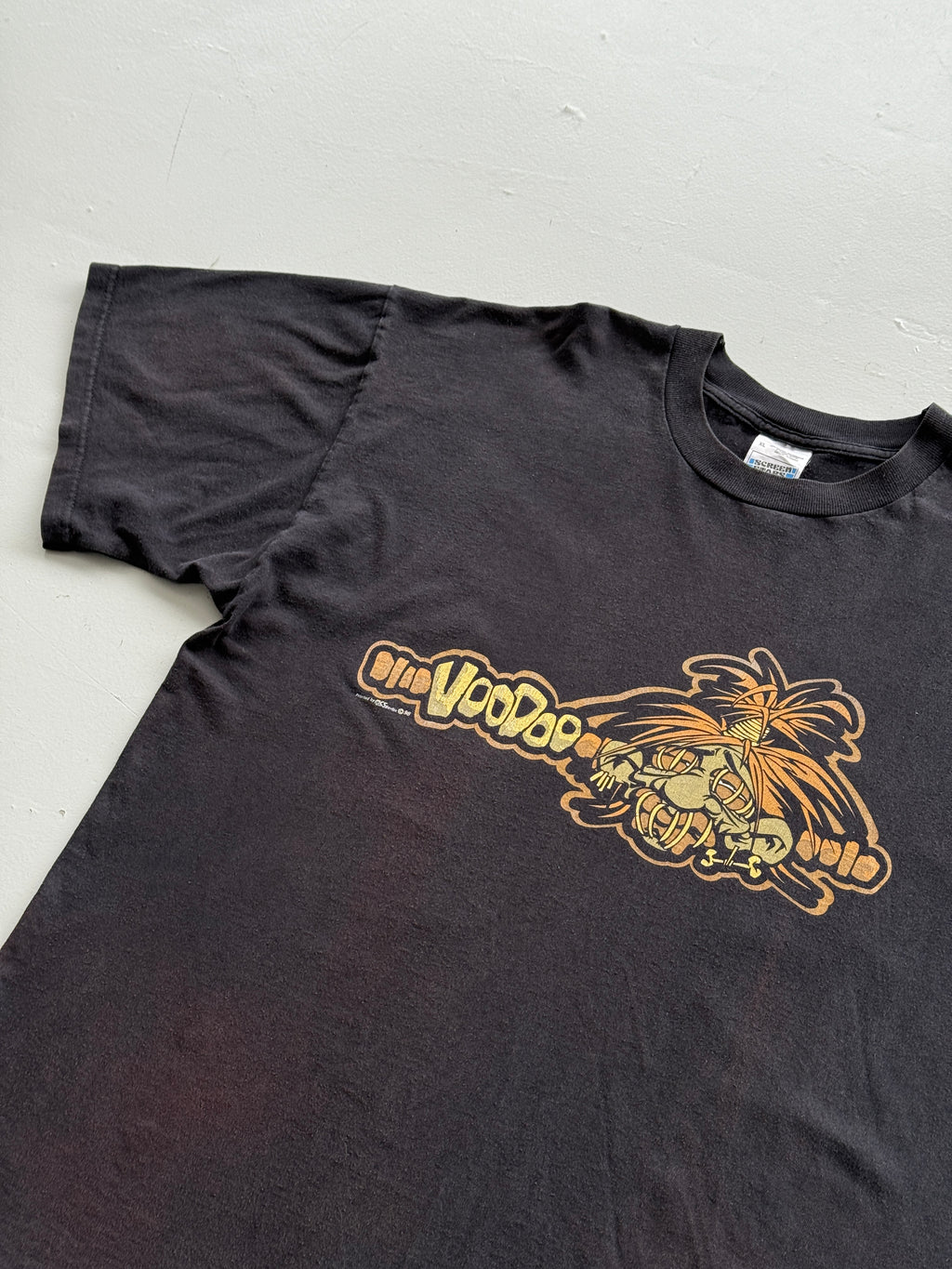 Black Voodoo 90's Vintage Tourist Graphic T-Shirt - XL