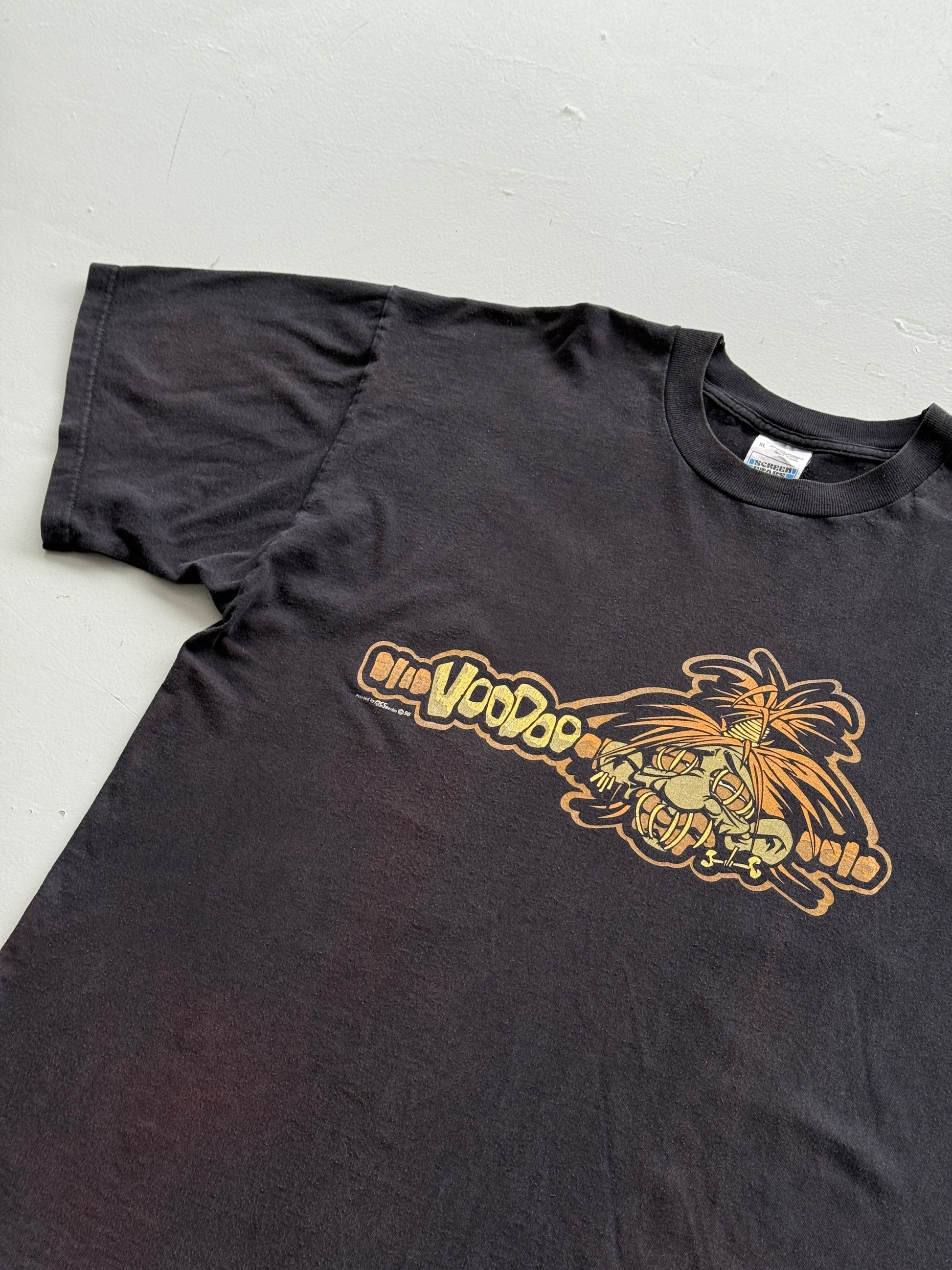 Black Voodoo 90's Vintage Tourist Graphic T-Shirt - XL