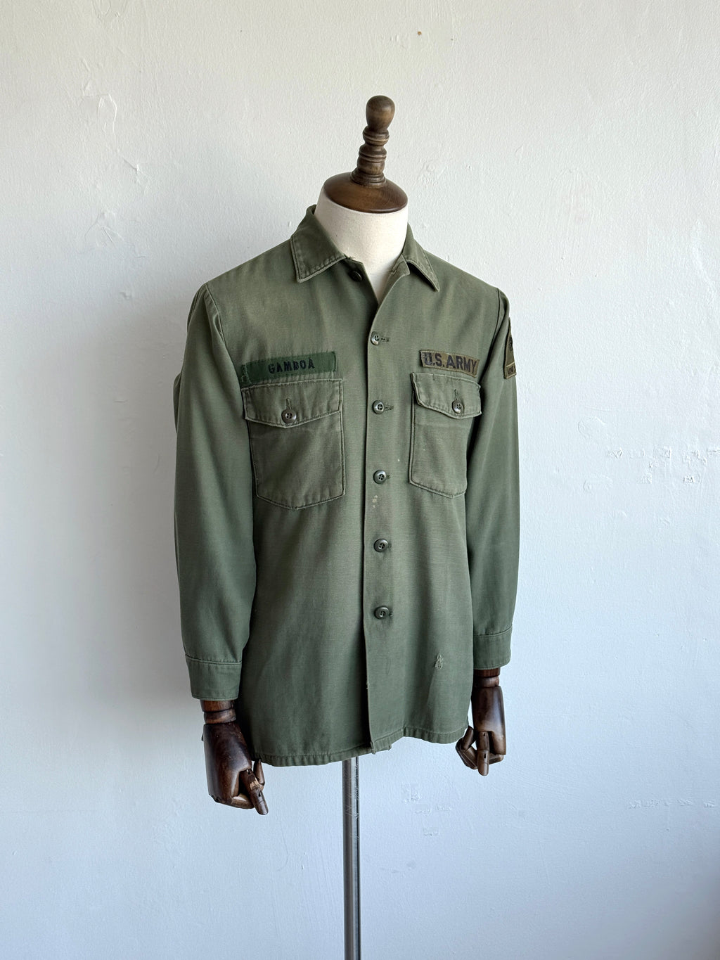 U.S. Army Gamboa Vintage 1960's Military Utility Shirt - Small