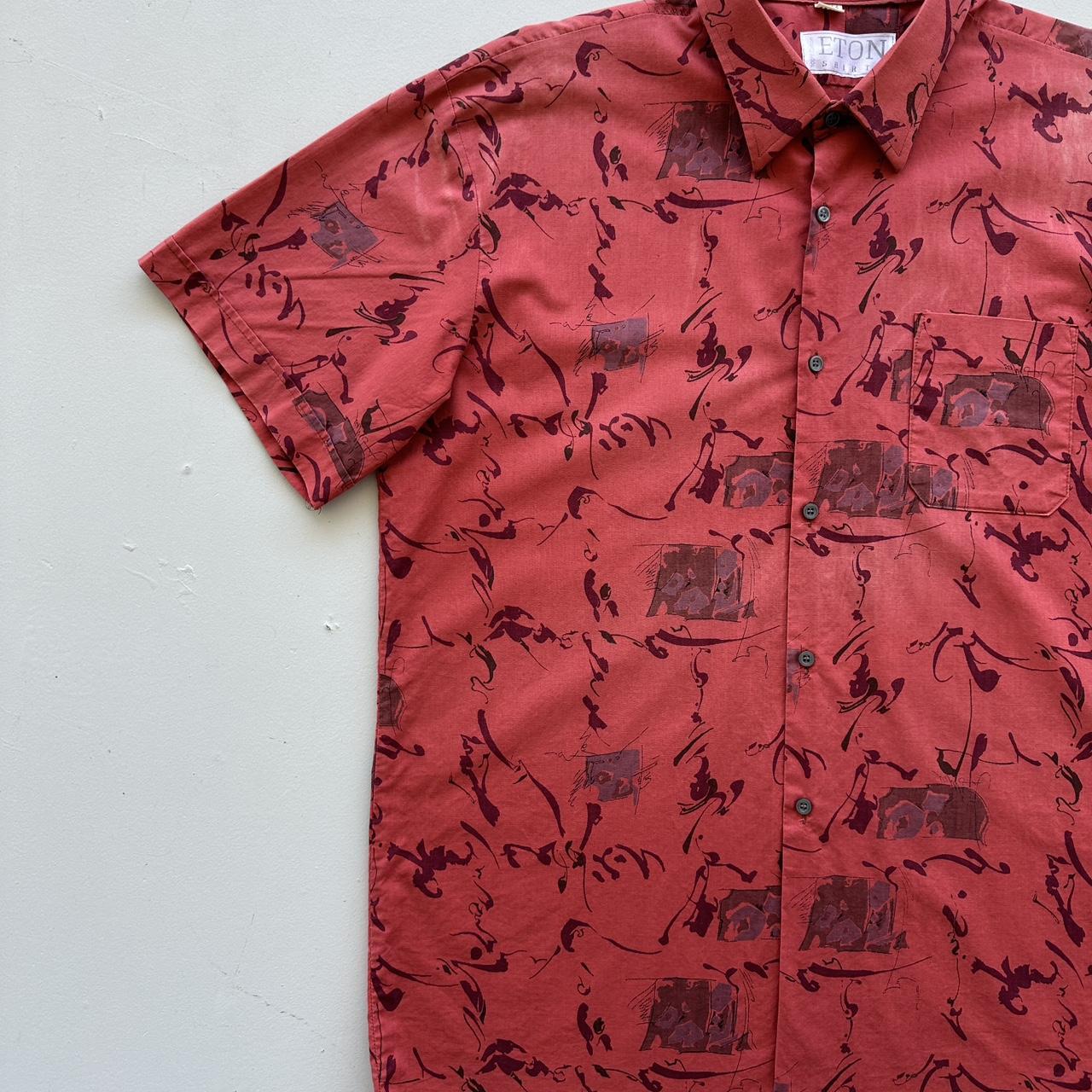 Red Light Weight Cotton Summer 80s Vintage Shirt - XL