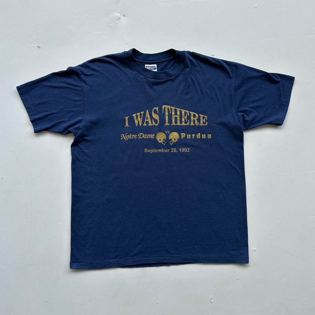 Navy Notre Dame NFL 90s Vintage T-shirt - XL
