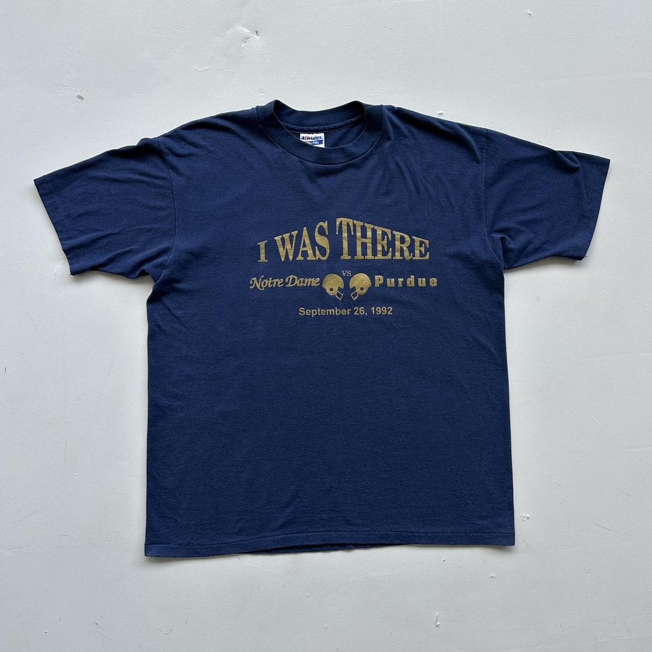Navy Notre Dame NFL 90s Vintage T-shirt - XL