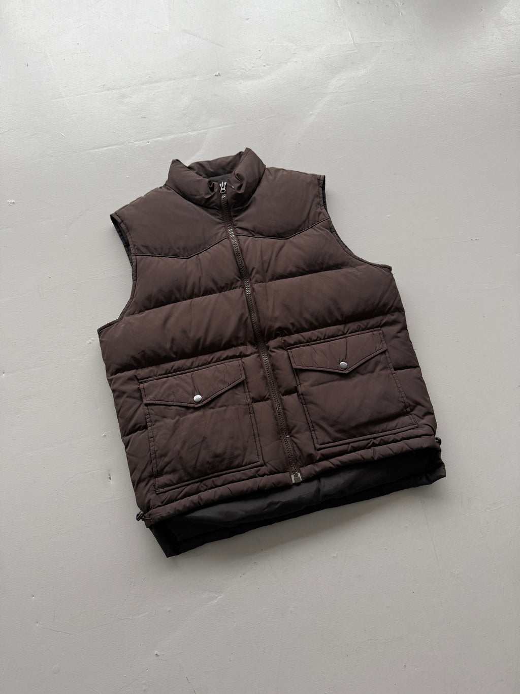 Brown Old Navy 00's Vintage Insulated Puffer Vest - Medium
