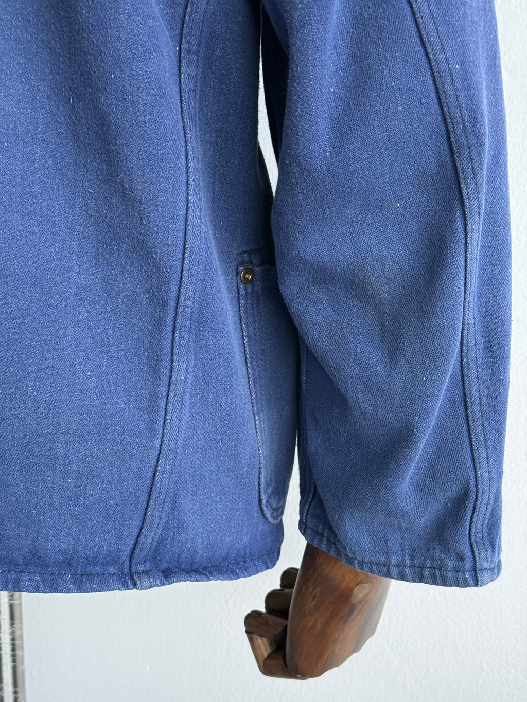 Faded Blue French 1960's Vintage Workwear Chore Jacket CH523 - Small