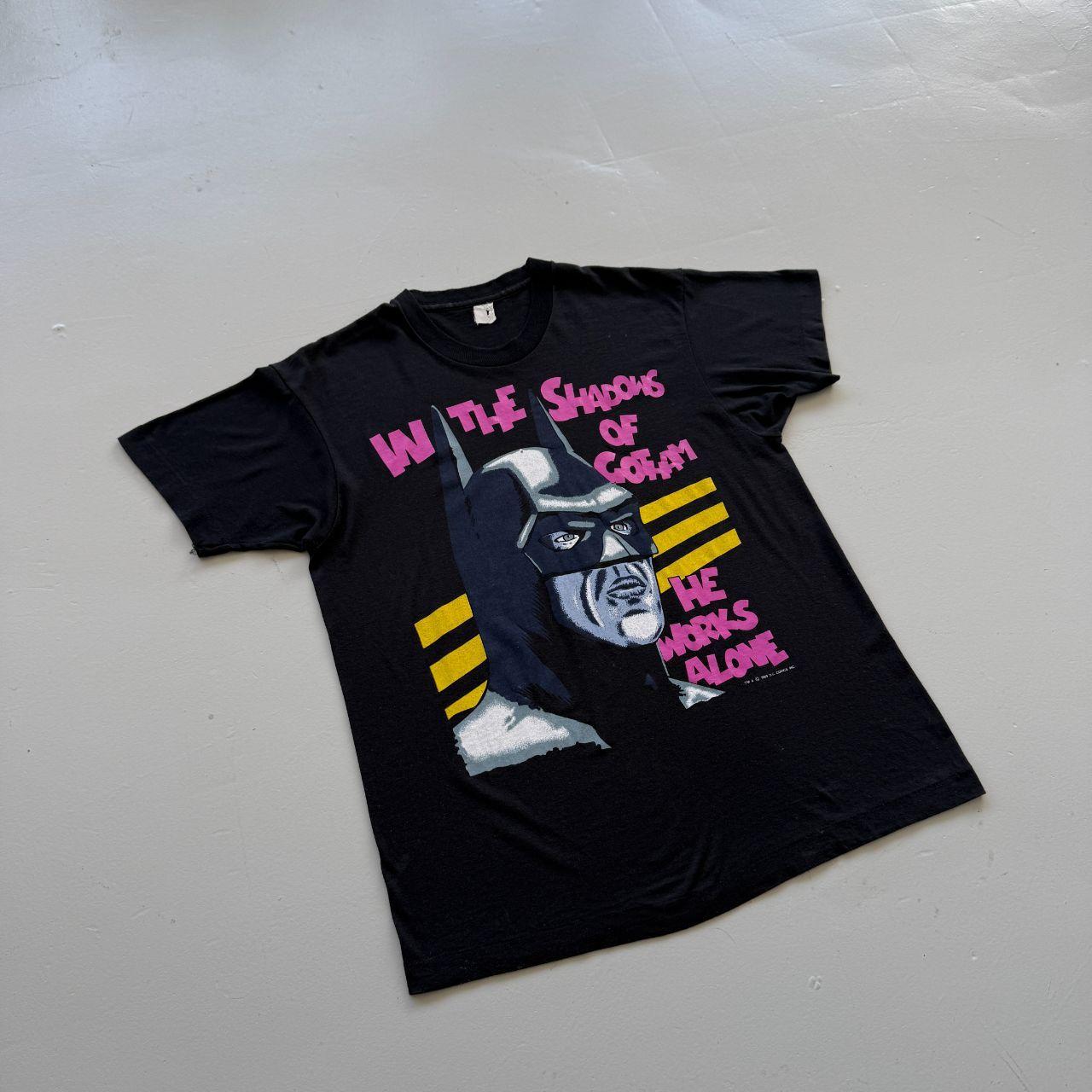 Black Batman 80s Vintage Comic Graphic T-Shirt - XL
