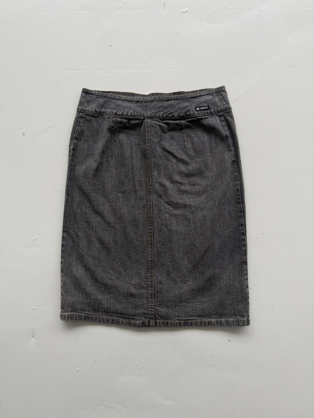 Grey Liberto 00's Vintage Y2K Midi Skirt - Large