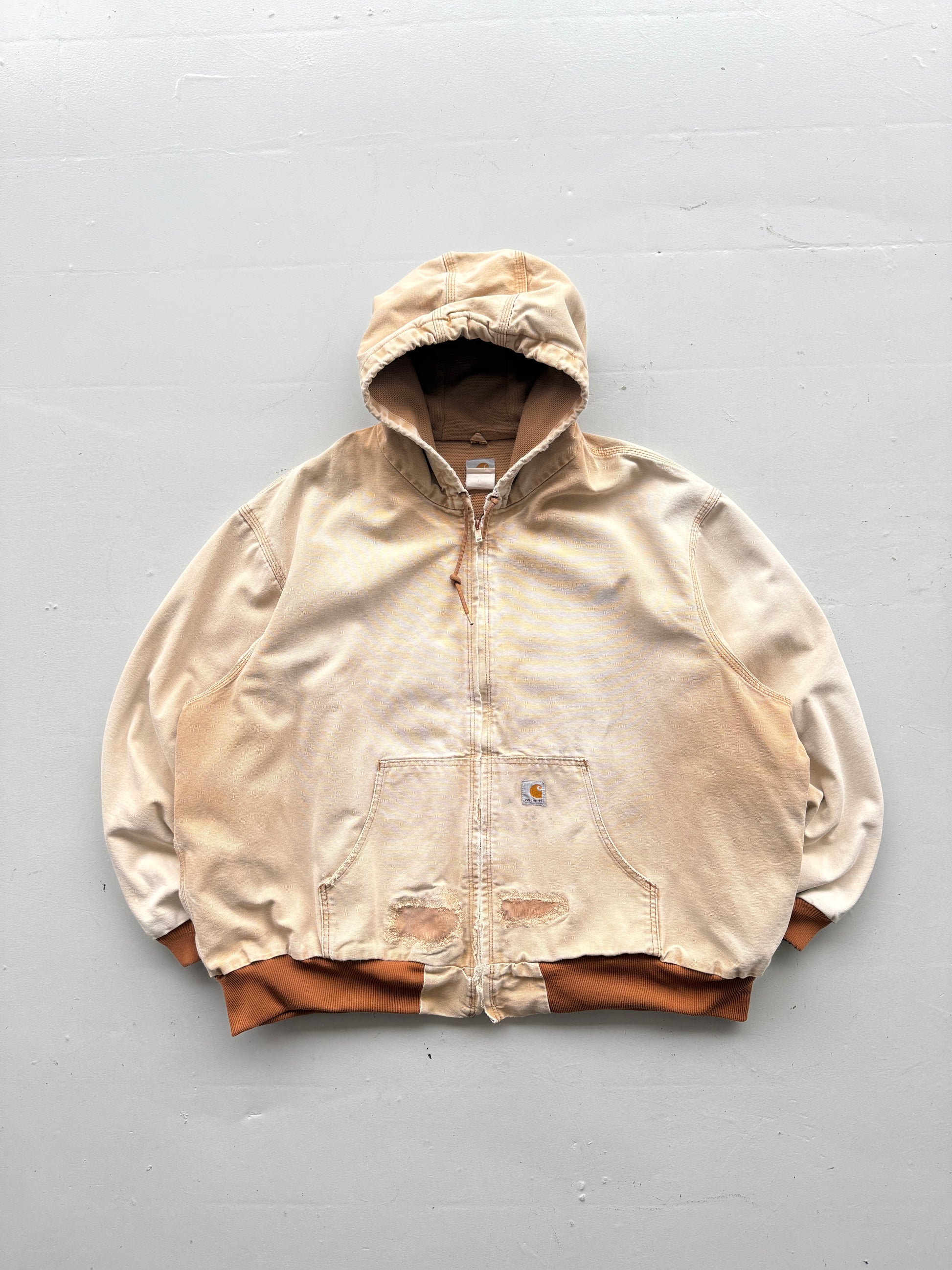 Faded Cream Carhartt 90's Vintage Canvas Active Jacket - 3XL