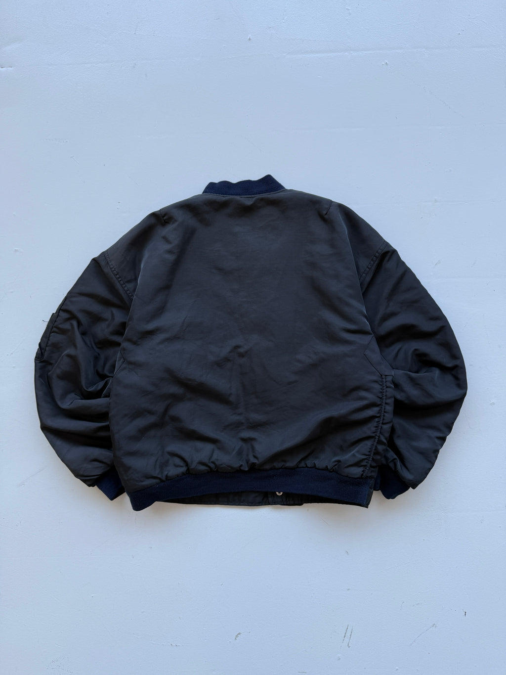Black Acro Pole 90's Vintage Bomber  Jacket - Medium