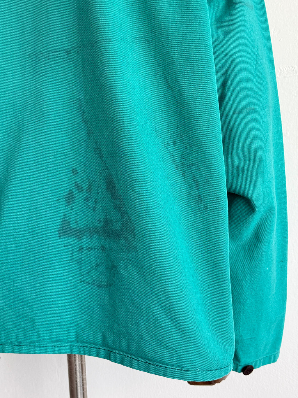 Turquoise French 1970's Vintage Workwear Chore Jacket CH485 - Medium