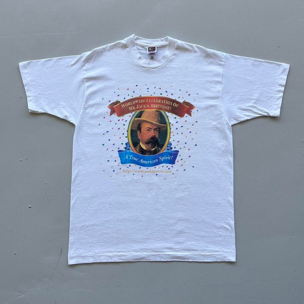 White Jack Daniels 90s Vintage T-shirt - XL