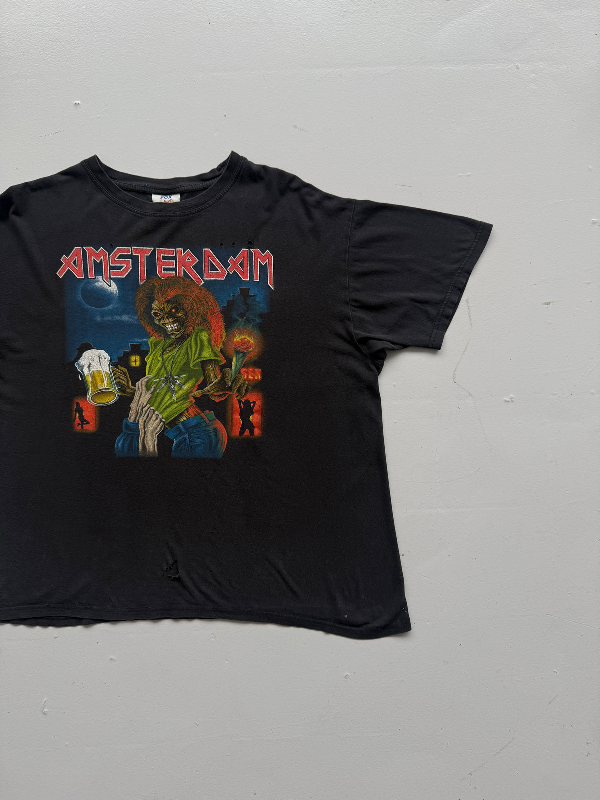 Black Amsterdam Iron Maiden 2000's Vintage Graphic T-Shirt - Large