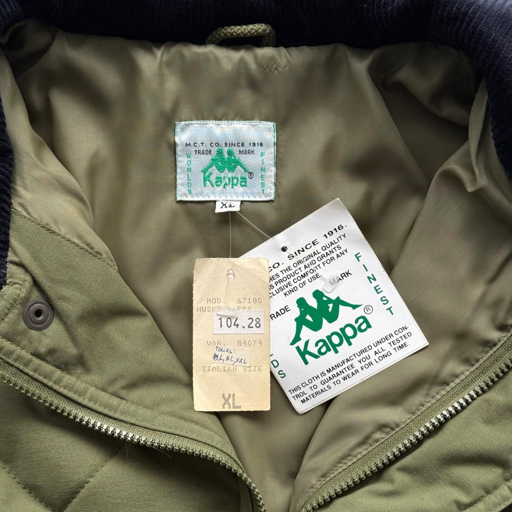 Green Kappa 90's Heavy Duty Quilted Jacket - XL