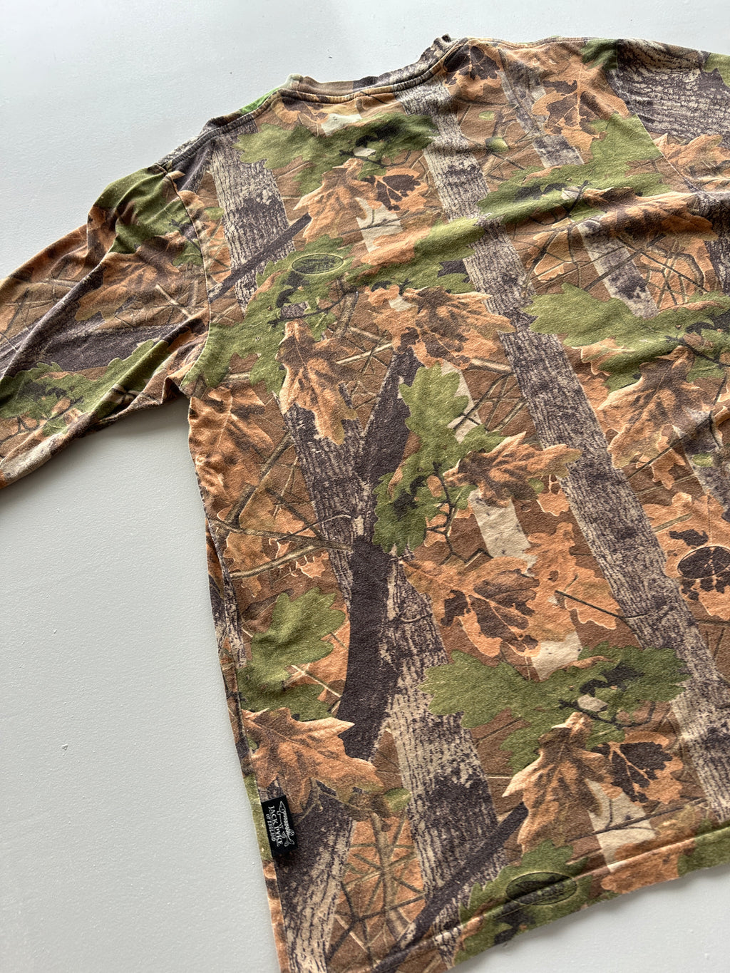 Real Tree Camo All-Over Jack Pyke Print Vintage Long Sleeve T-shirt - XL