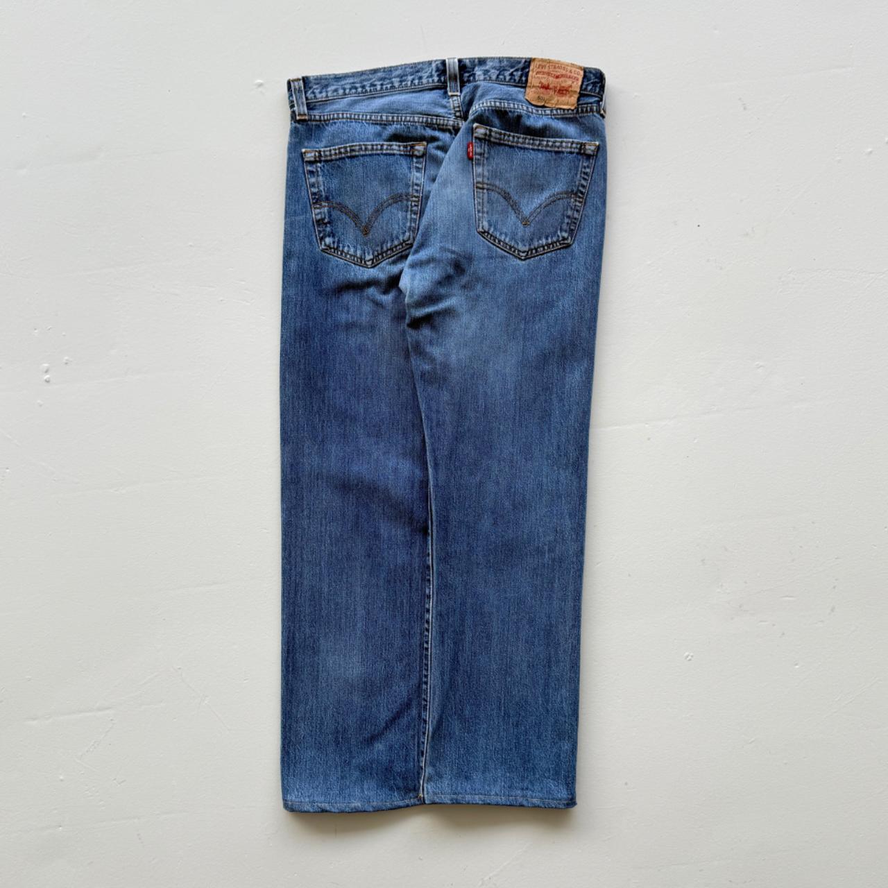 Blue Levi's 501 Denim 00's Vintage Jeans - 34” x 31”