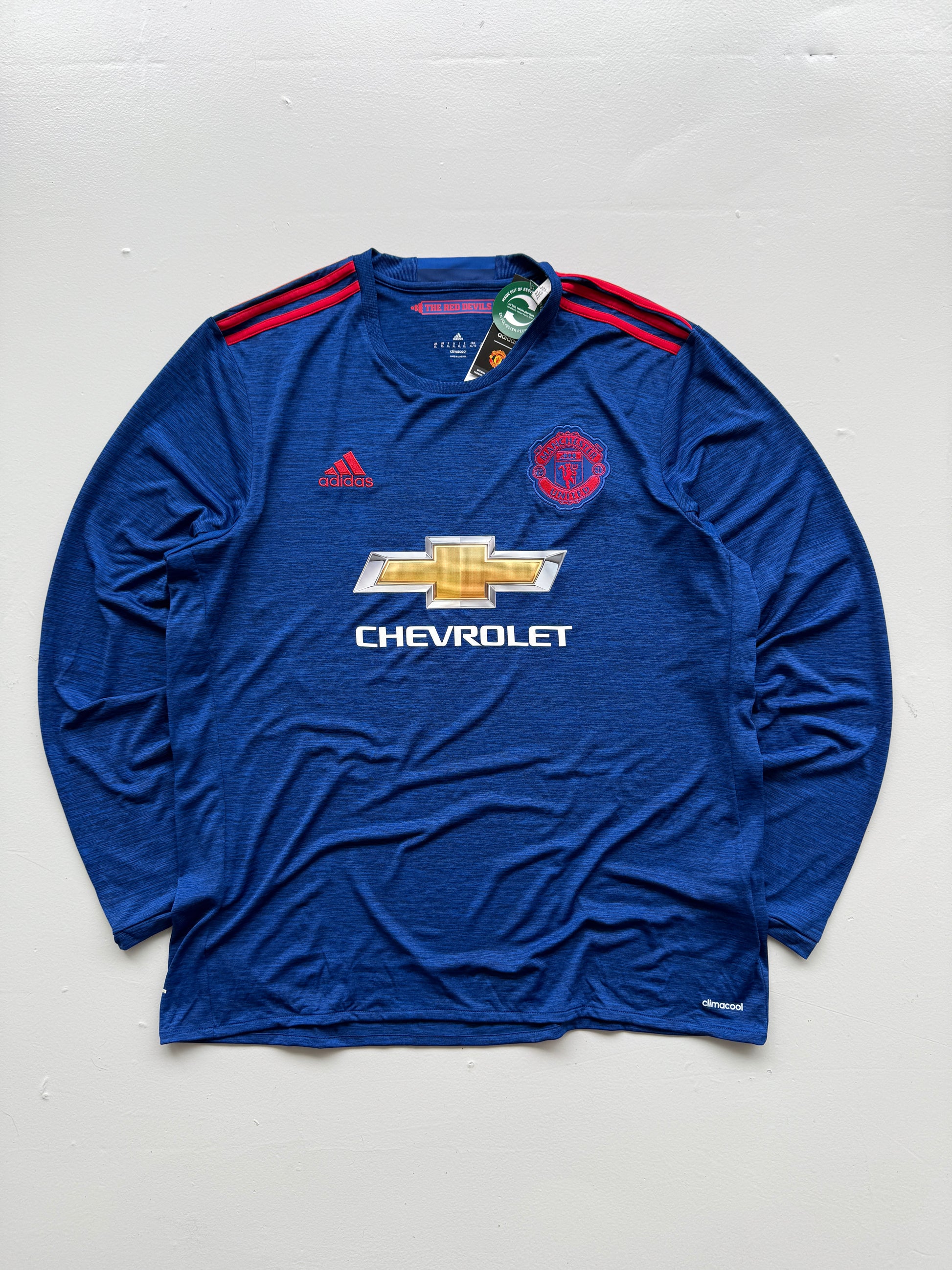 Adidas Manchester United Away 2016 Vintage Long Sleeve Football Shirt - XL