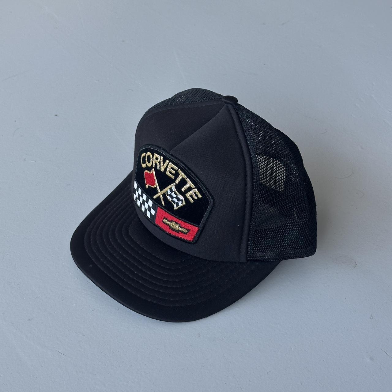 Black Corvette Vintage SnapBack Trucker Cap