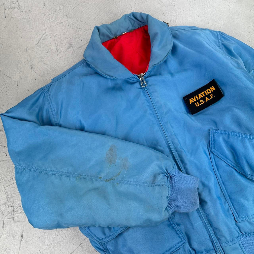 MA2 90s vintage Blue bomber jacket - XL