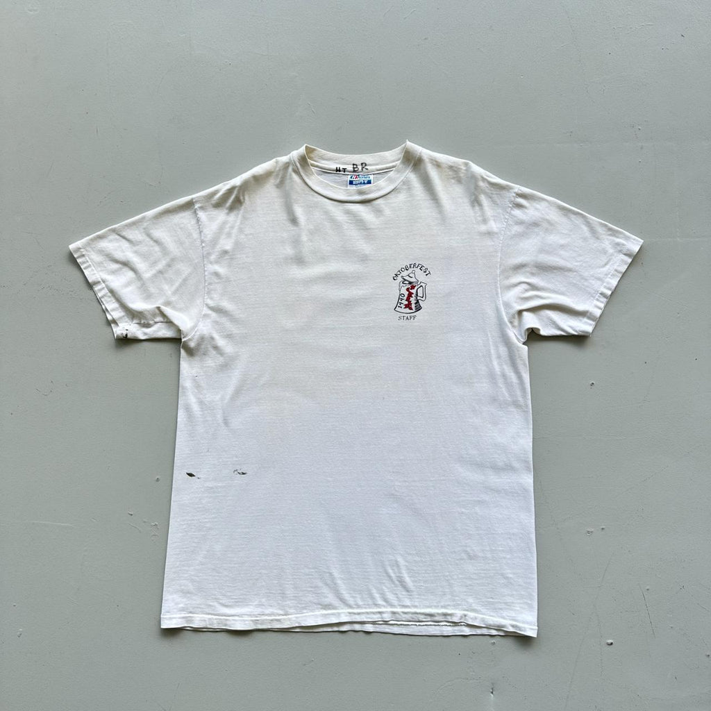 White Oktoberfest Vintage 90's T-shirt - XL