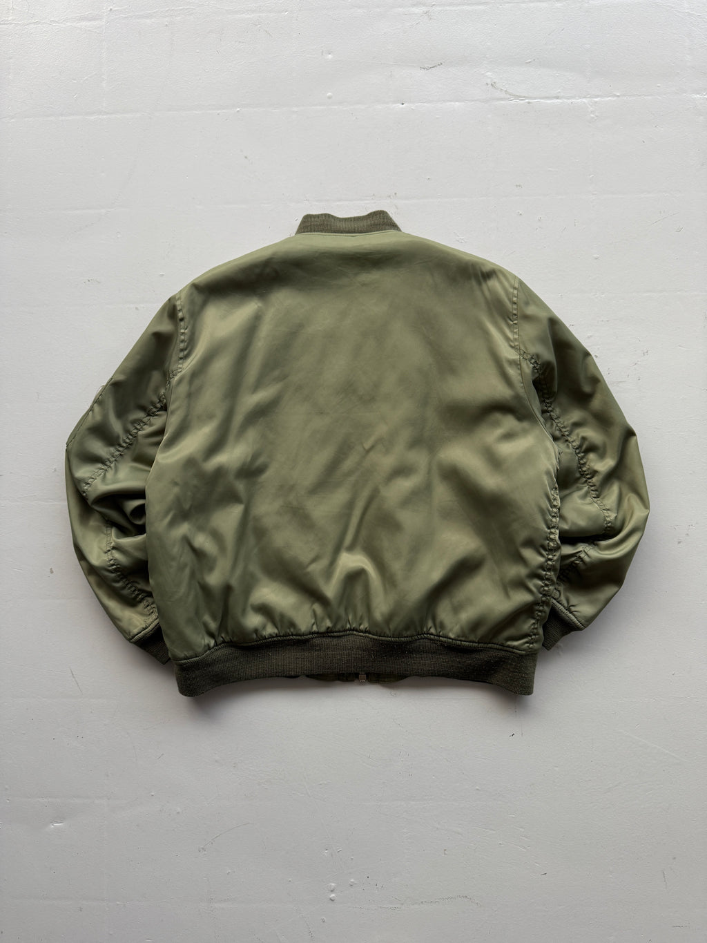 Khaki Green 90’s Vintage Bomber Jacket - Large