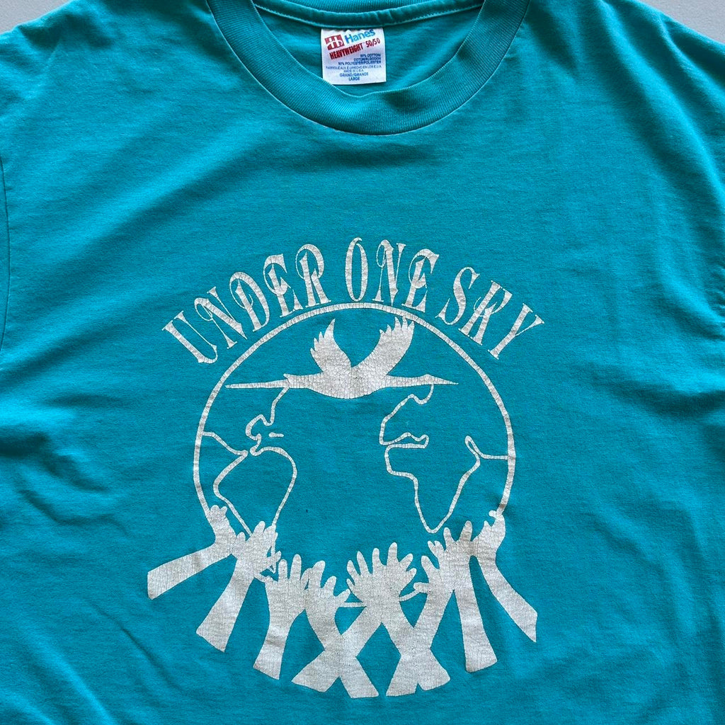 Light Blue Christian 80s/90s Americana Vintage T-shirt - Large