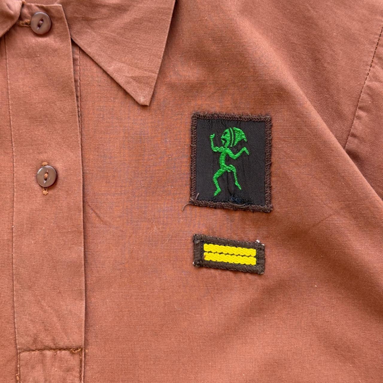 Brown Girl Guide Dress 80's Costume - Size 6
