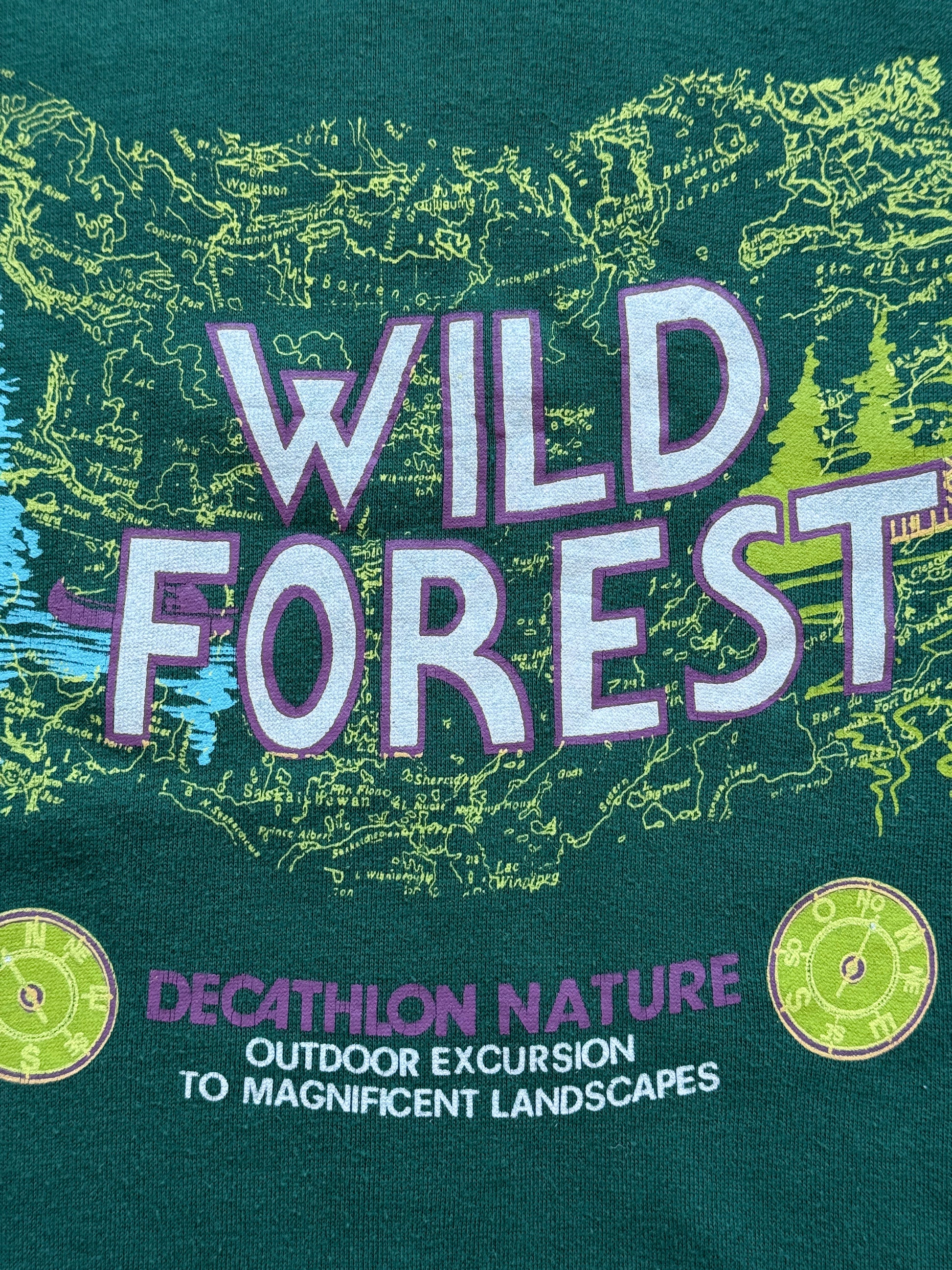 Green Decathlon 90's Vintage Graphic Sweatshirt Jumper - Large