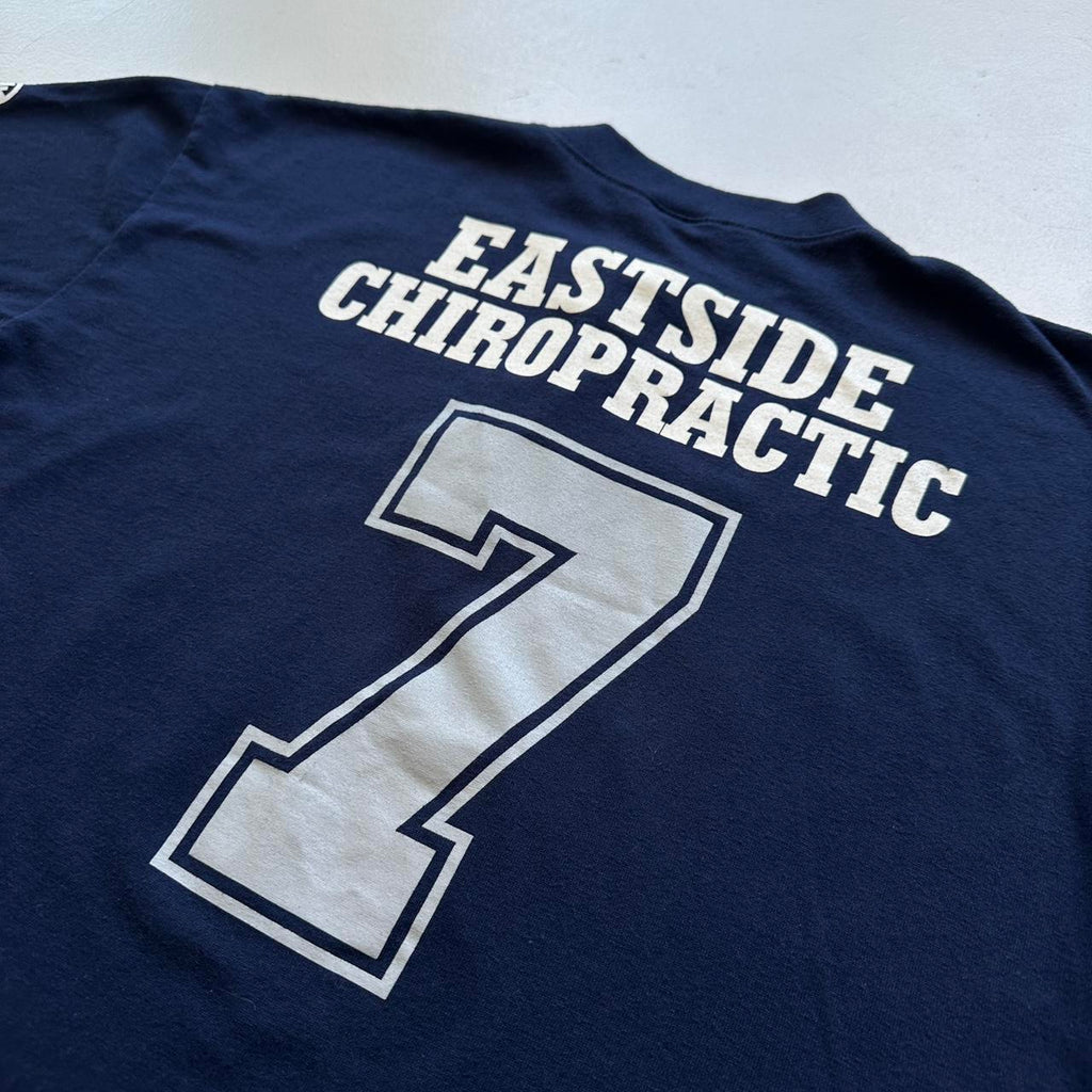 Navy Baseball Back Crackers 90s Vintage T-shirt - Large
