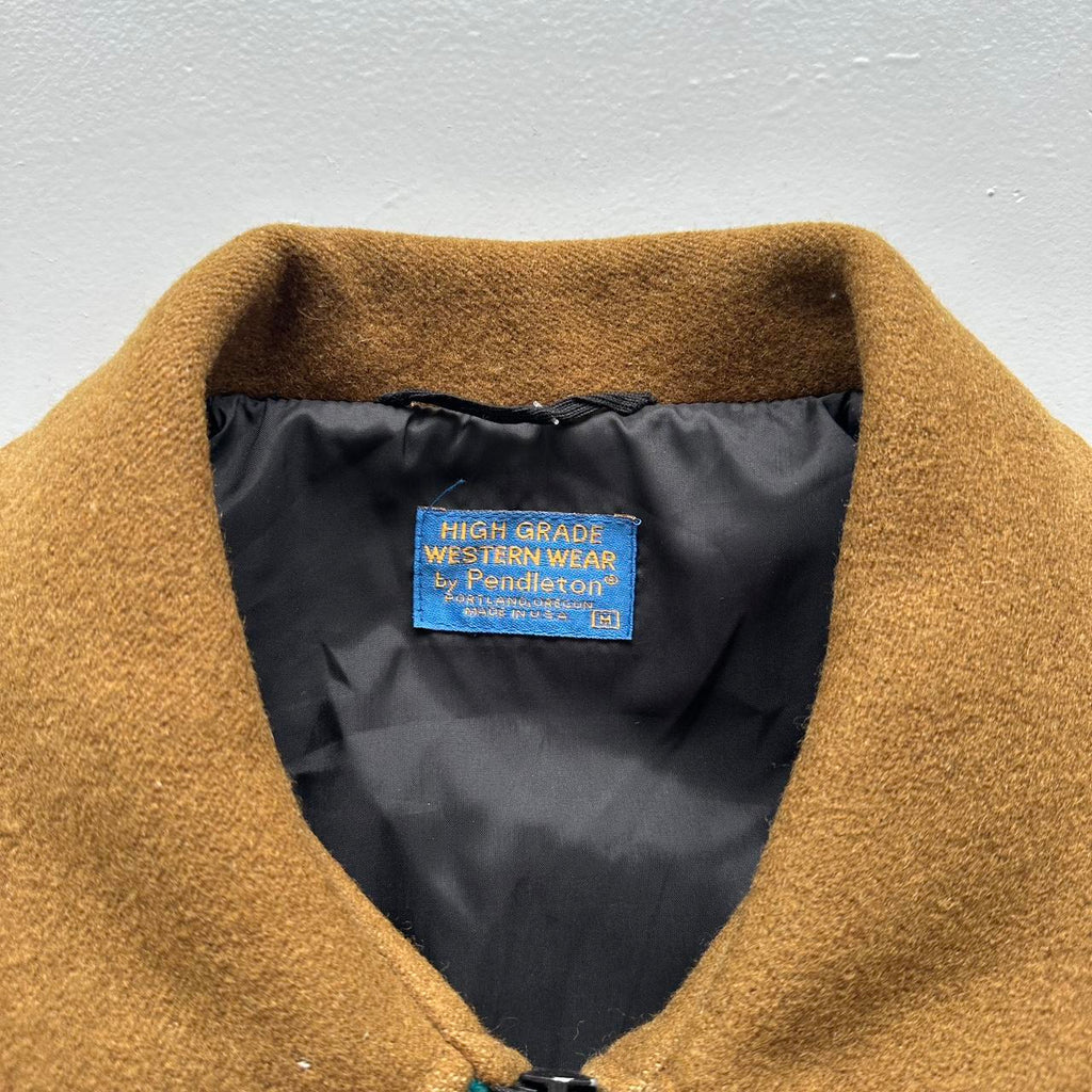 Brown Pendleton High Grade Western Wear Zip-Up Jacket - Medium