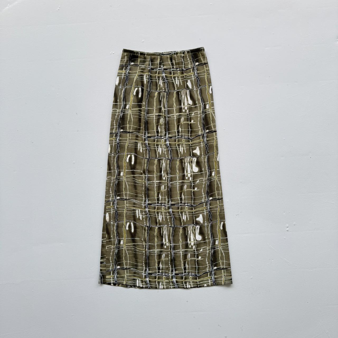 Green Lightweight Summer Vintage Maxi Skirt - Size 8 - 26” x 30”