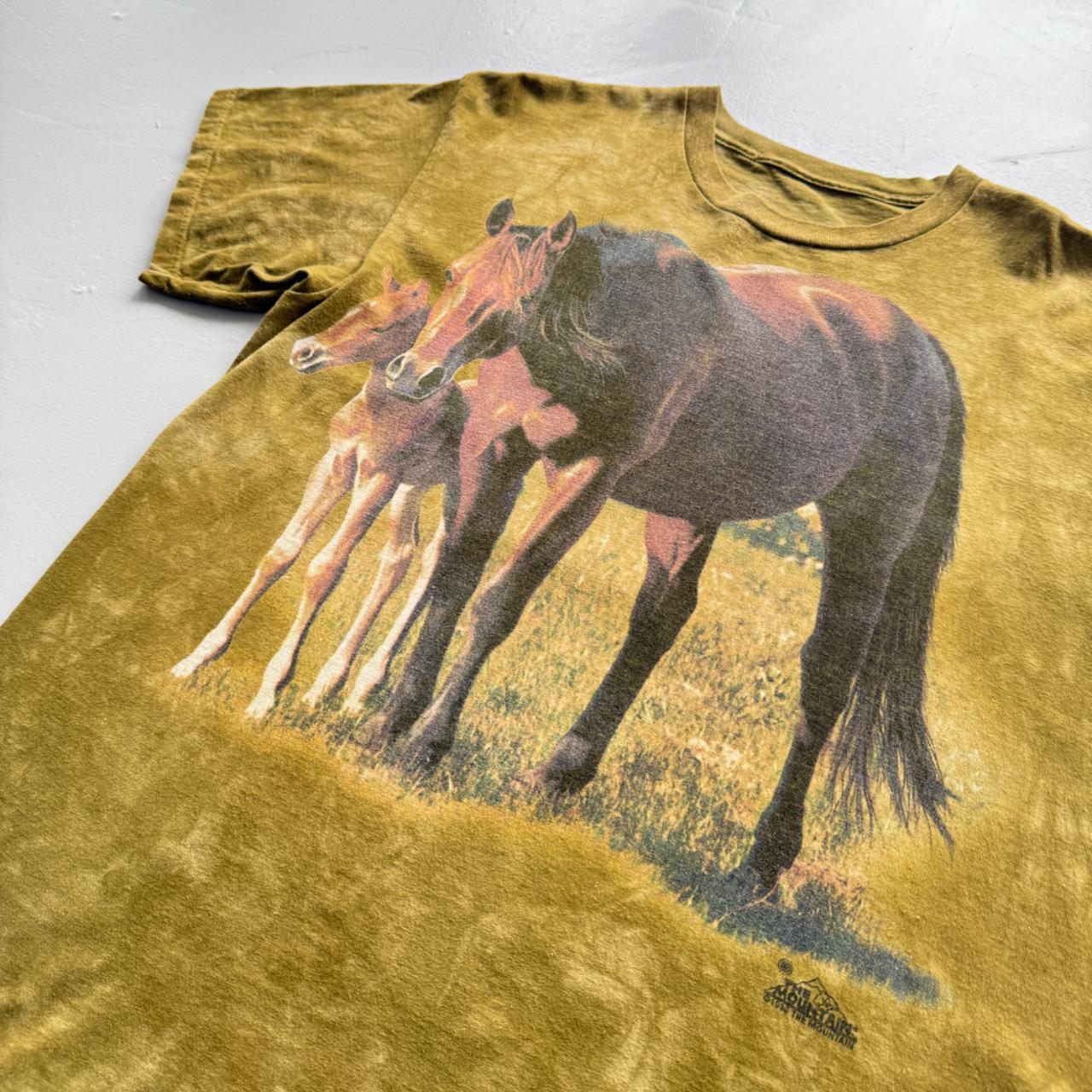 Faded Yellow Horse 90s Western Vintage Graphic T-Shirt - Large