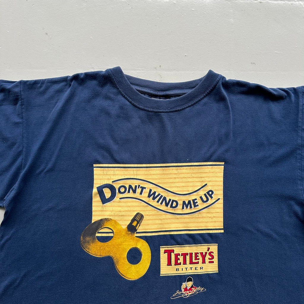 Navy Tetley’s 90s Vintage Graphic T-Shirt - XL