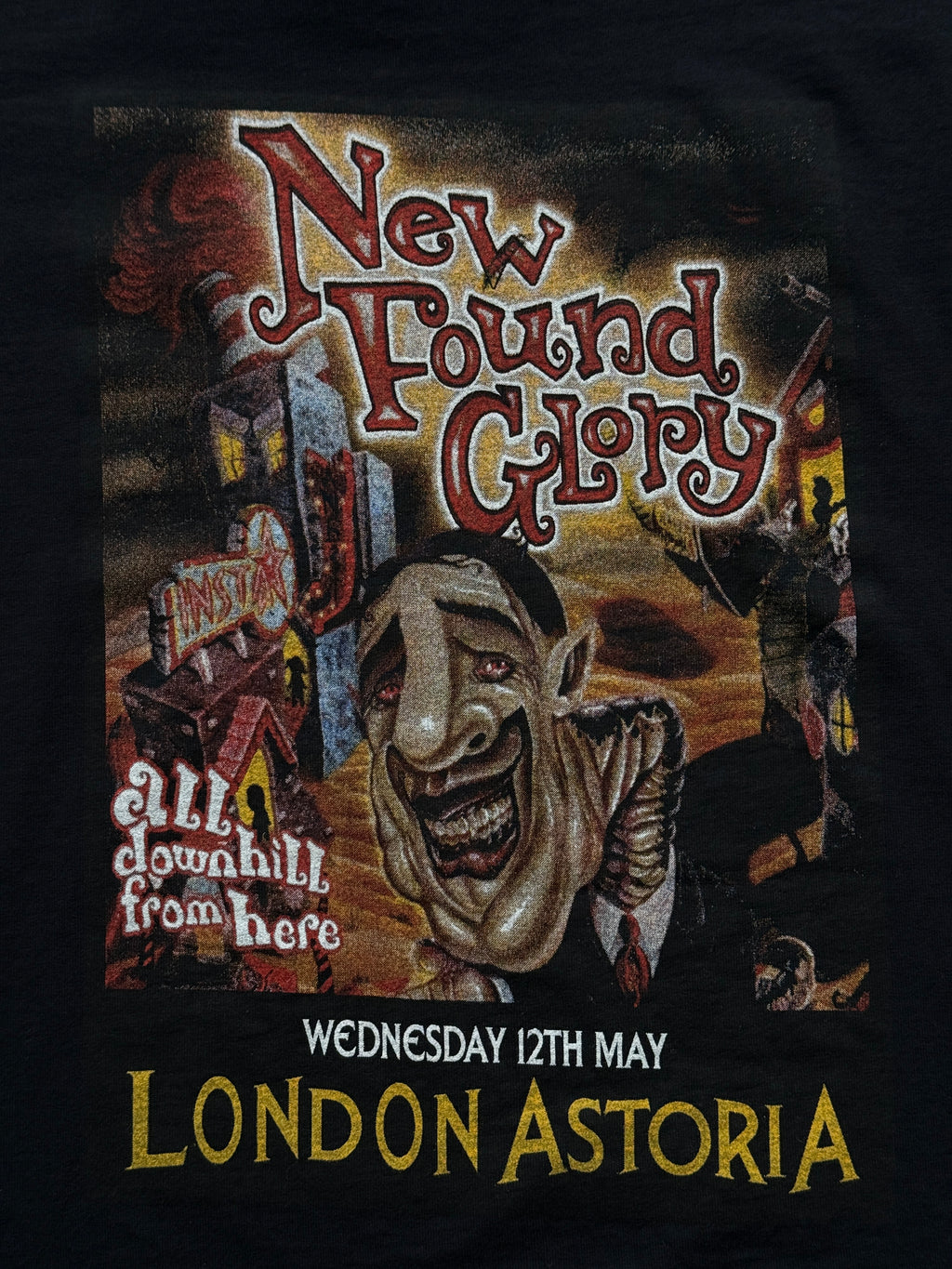 Black New Found Glory London Astoria 2000's Vintage Tour Graphic T-Shirt - Large