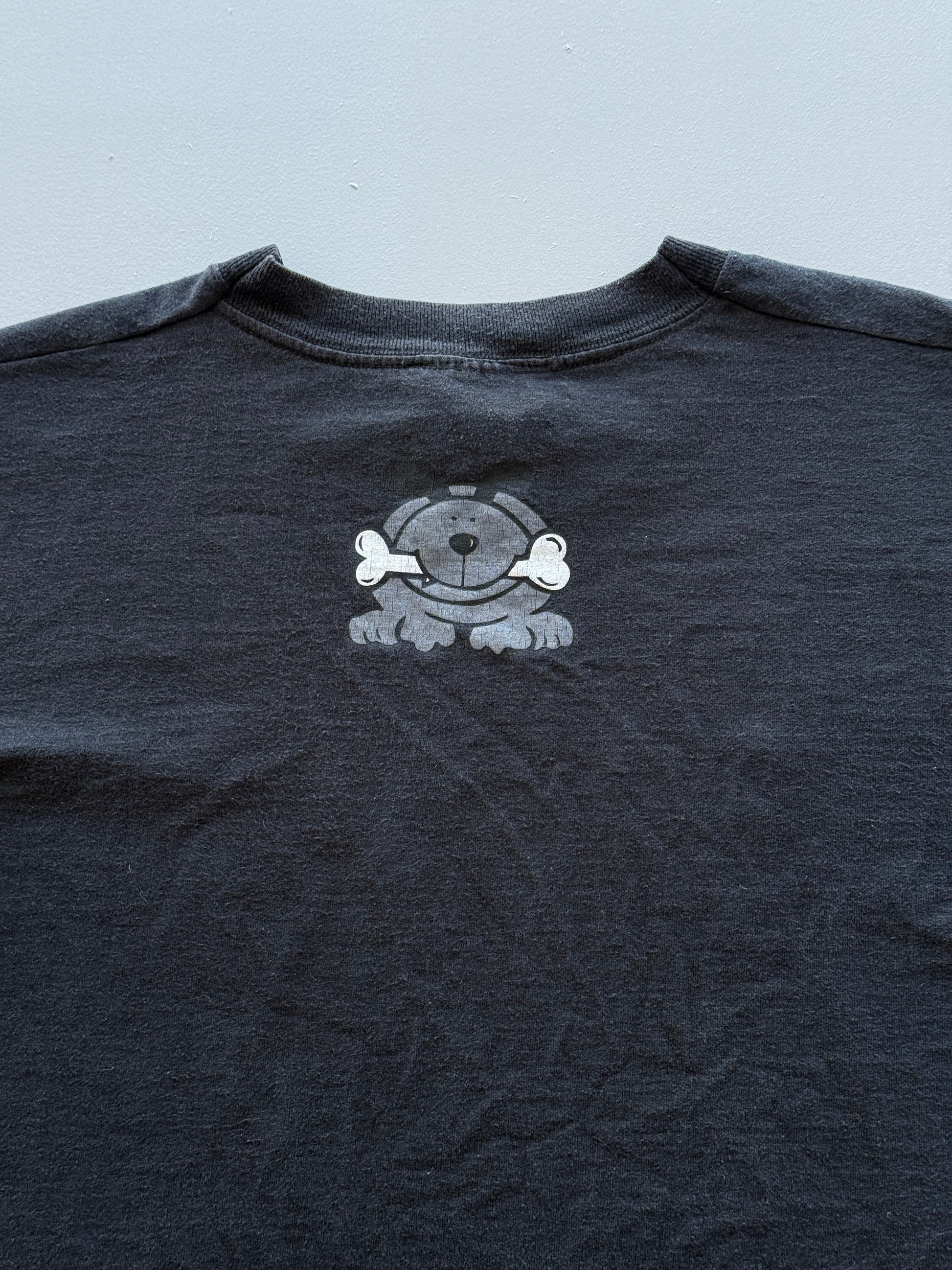 Black Dog Person 90's Vintage Graphic T-Shirt - Large