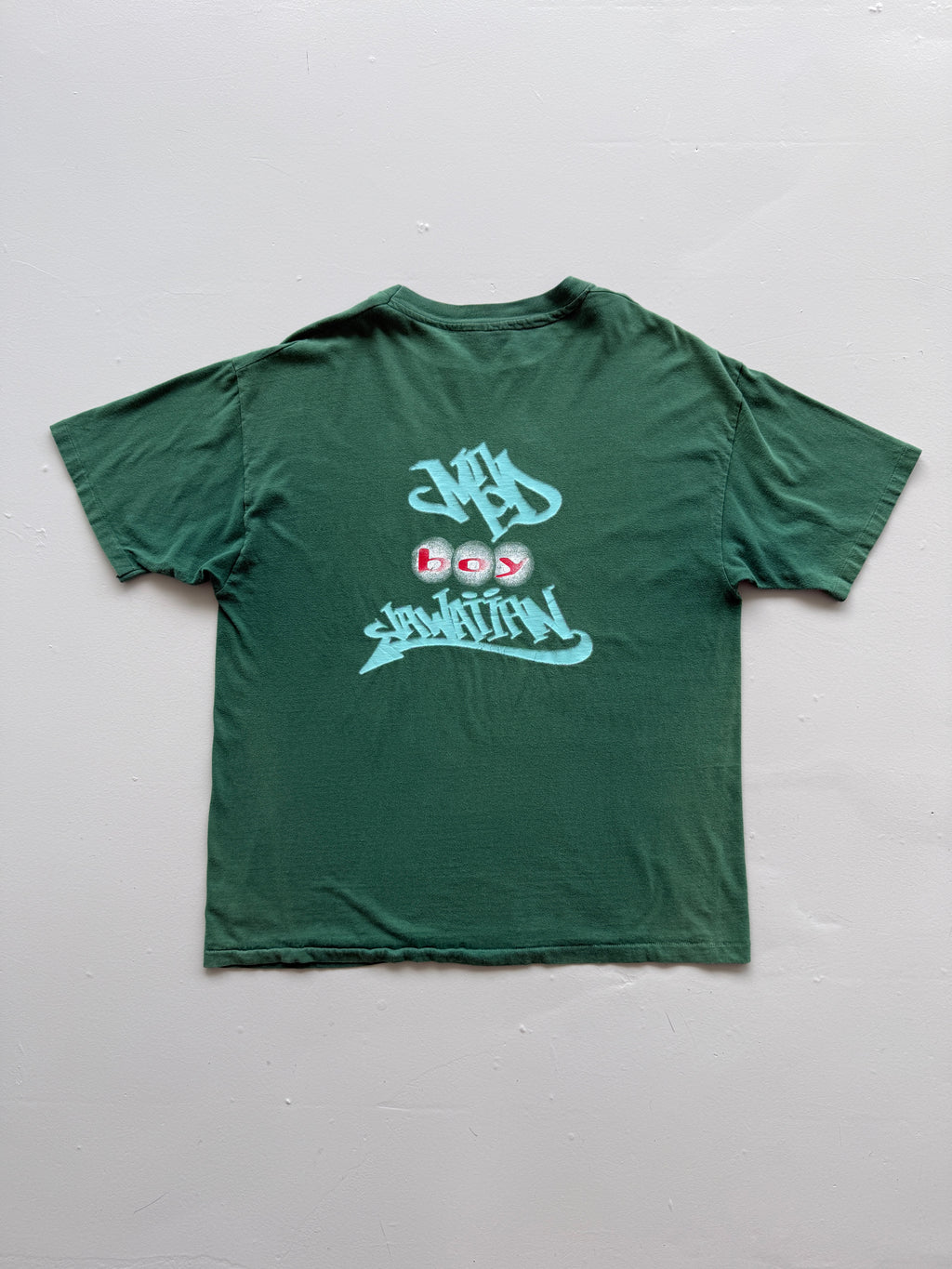Green Mad Boy 90's Vintage Single Stitch Hip Hop Graphic T-Shirt - XL