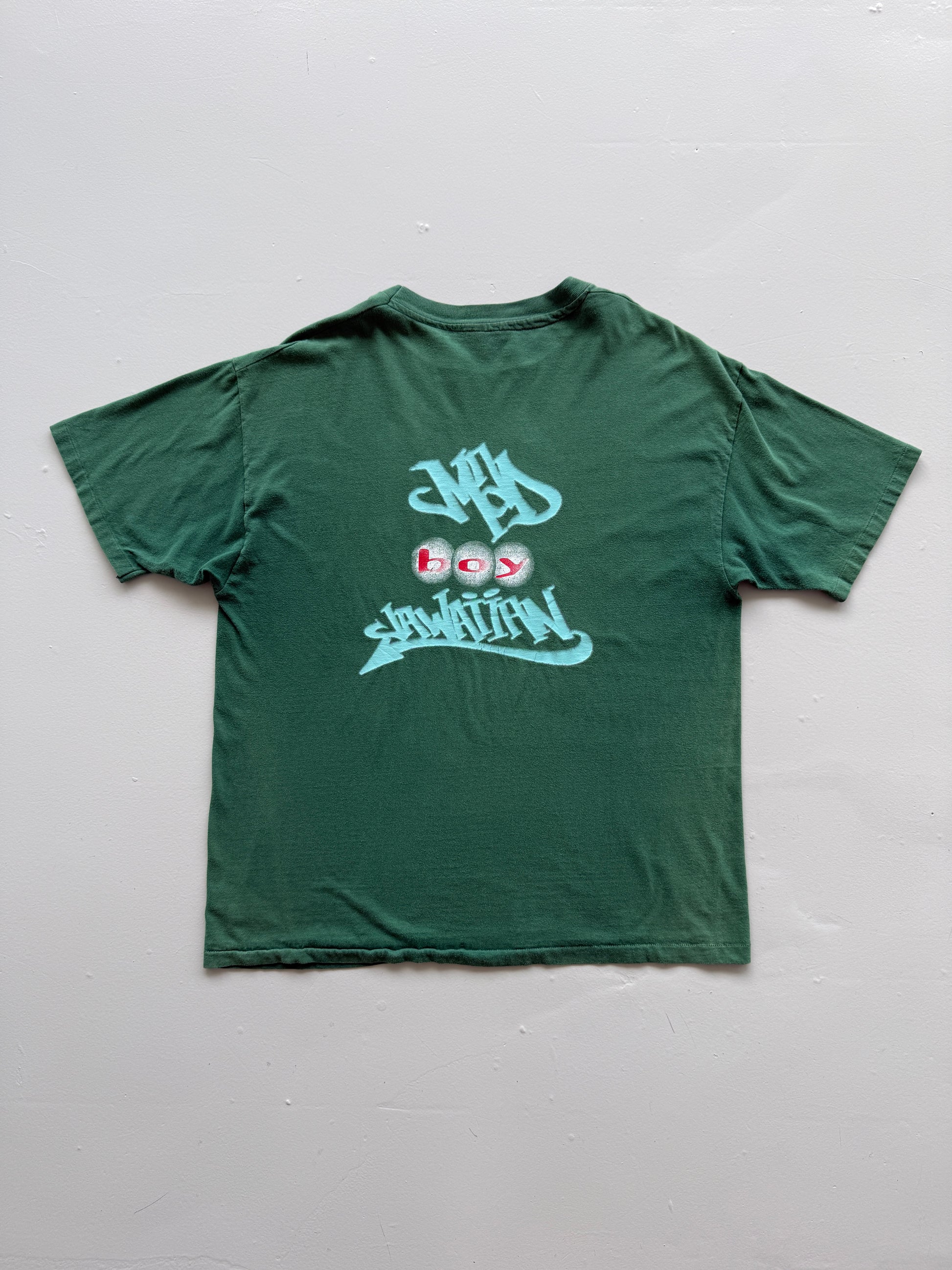 Green Mad Boy 90's Vintage Single Stitch Hip Hop Graphic T-Shirt - XL