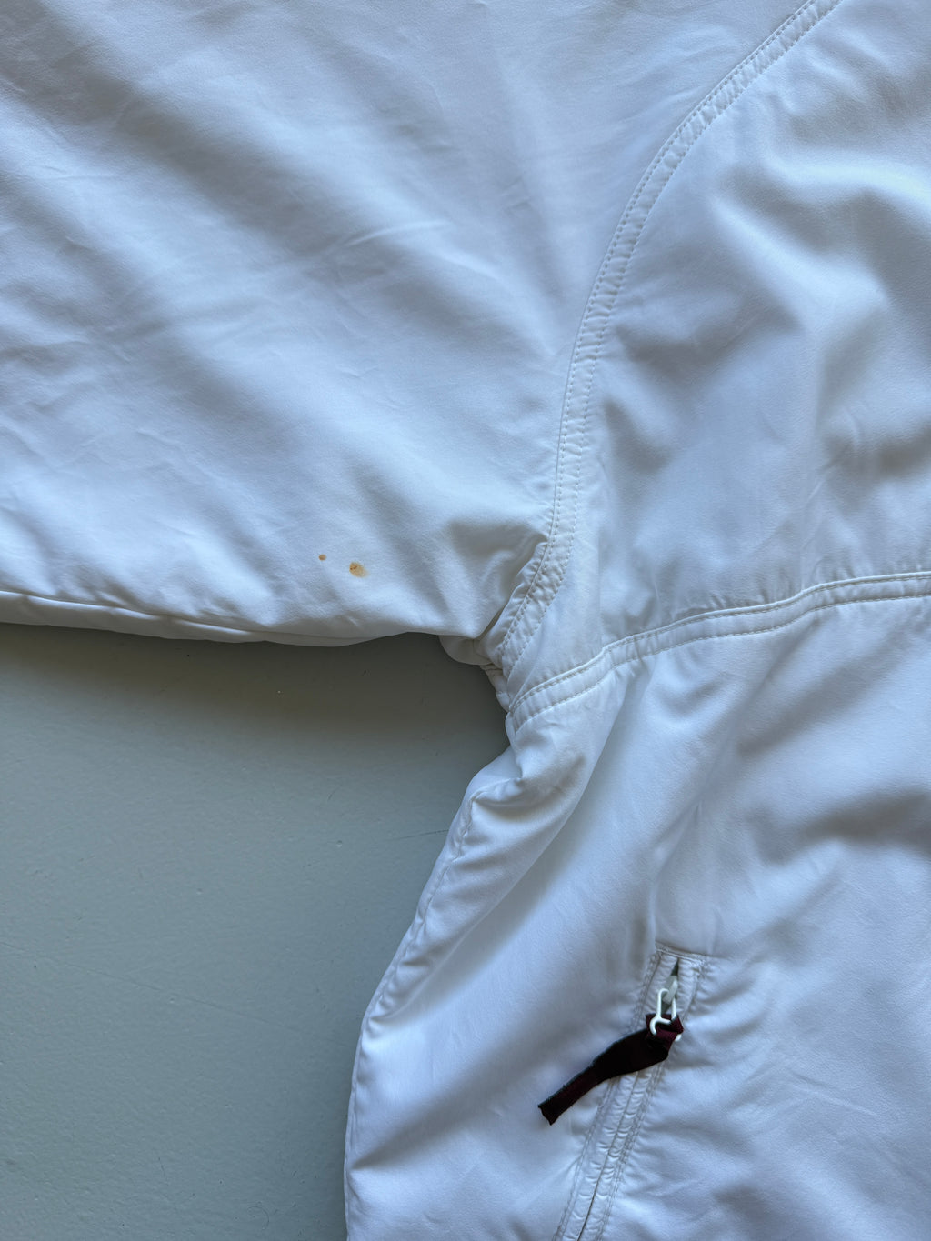 White Adidas 90's Vintage 1/4 Zip Shell Jacket - Medium