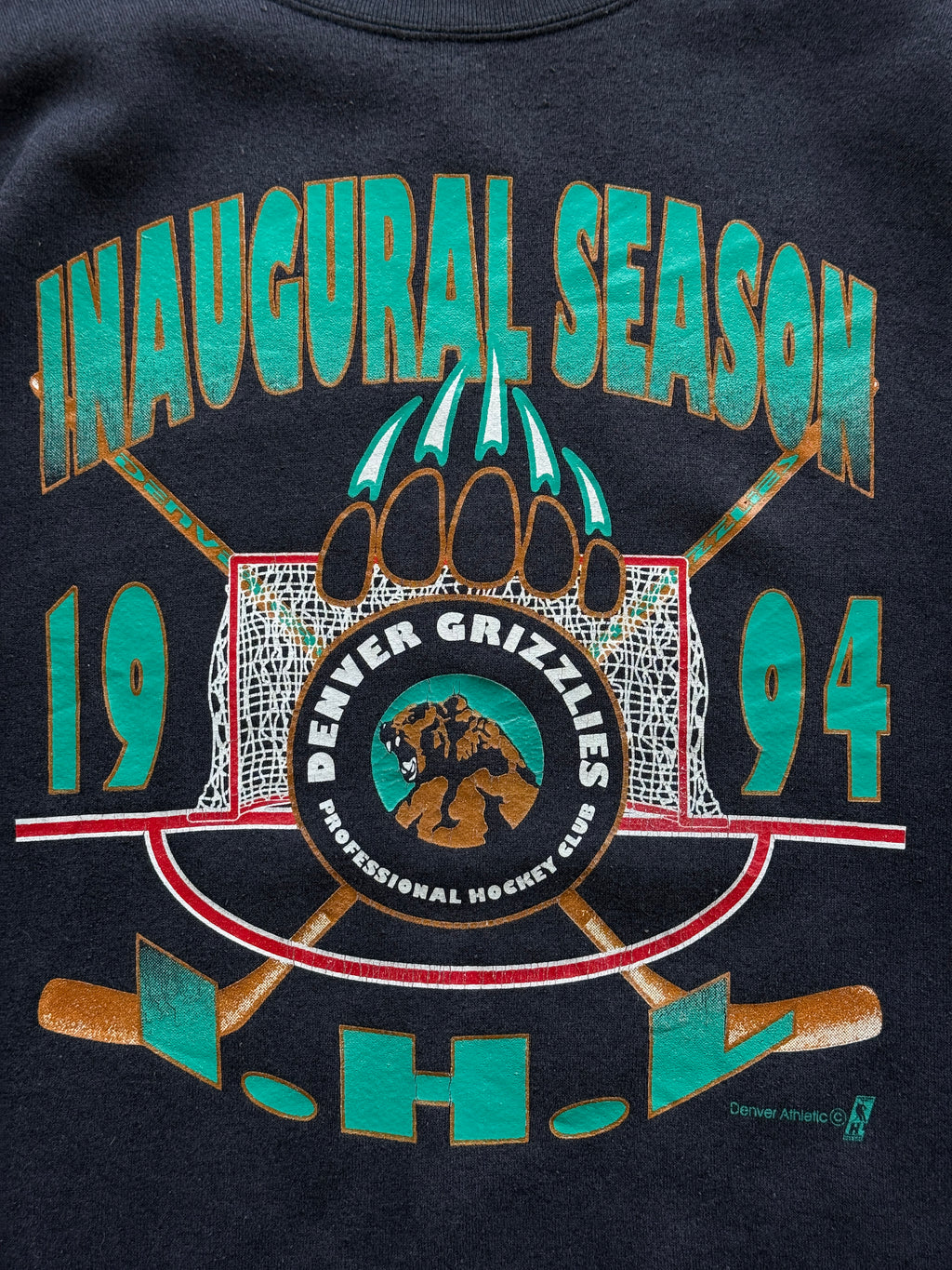 Denver Grizzlies IHL 1994 Inaugural Season Vintage Sweatshirt - Large