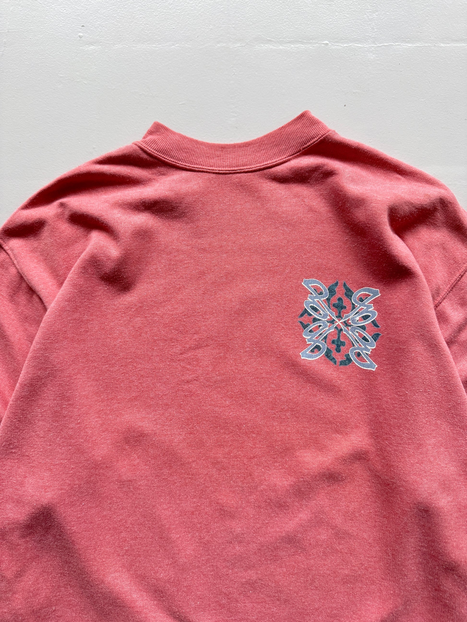 Pink American Bandana 90's Vintage Surfer Graphic Sweatshirt Jumper - Medium