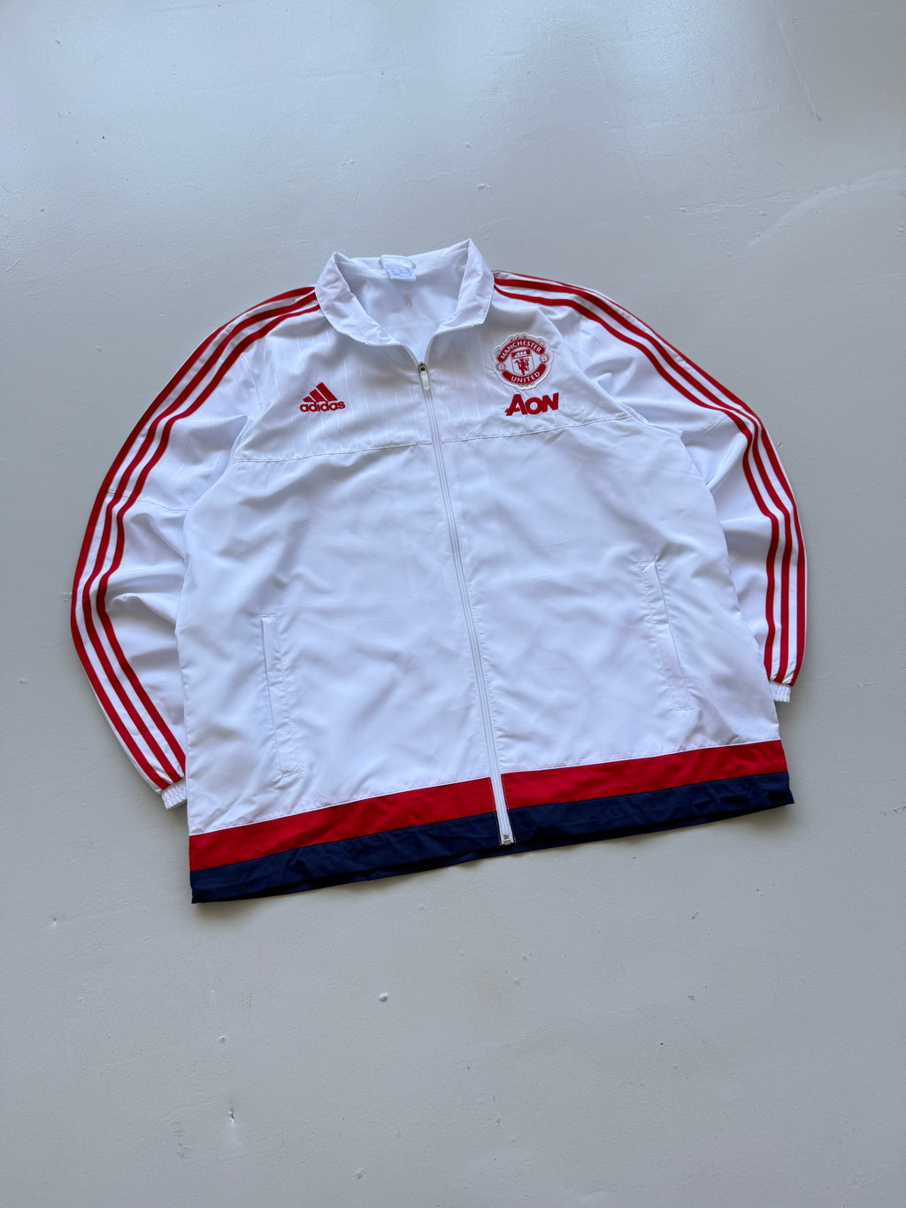 Adidas Manchester United AON 2015 Vintage Full Zip Windbreaker - XXL