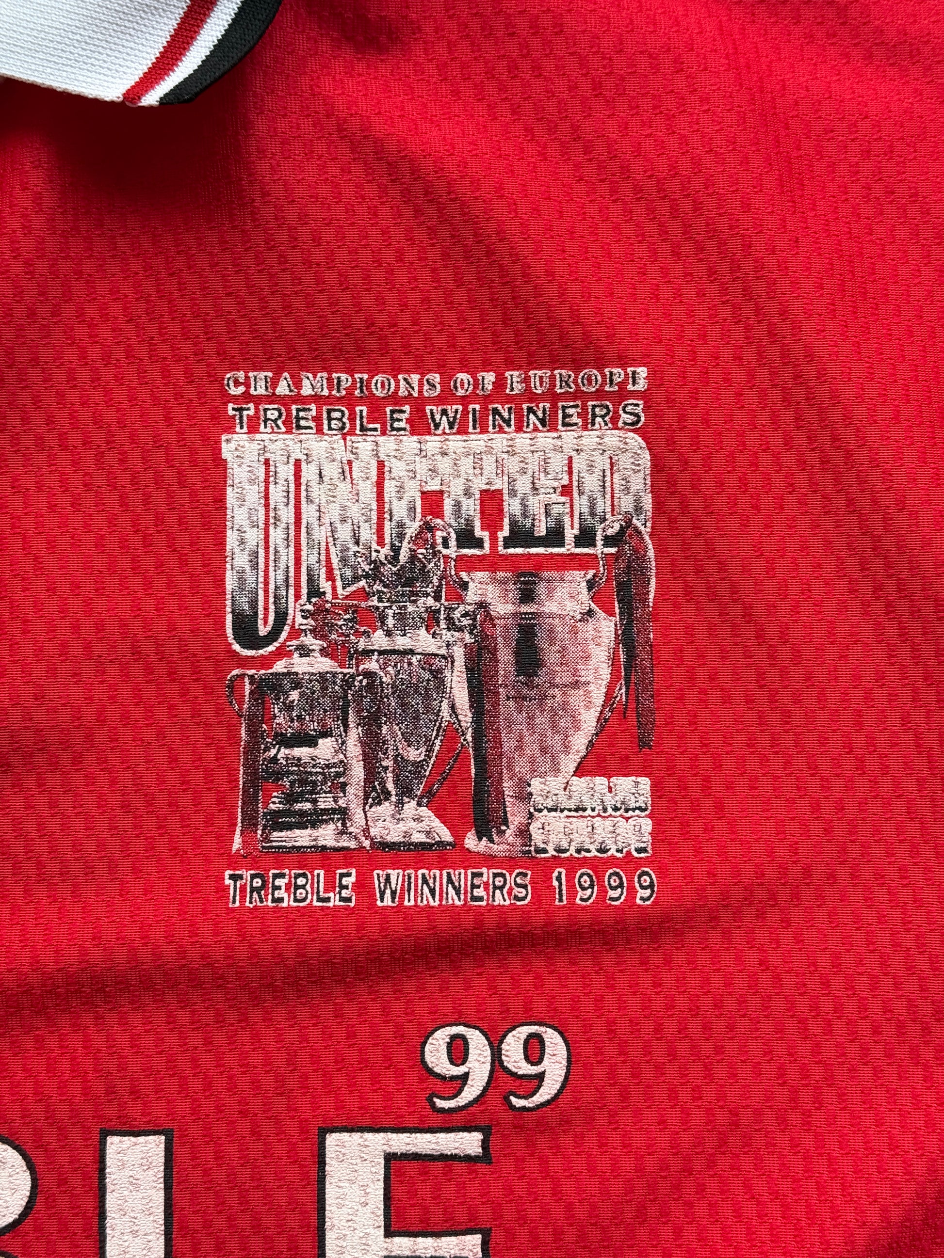 Manchester United Treble Winners 1999 Vintage Novelty Football Shirt - Large