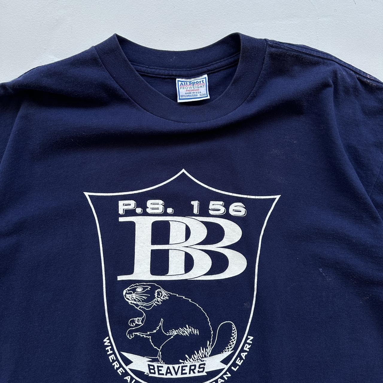 Navy Beavers 80s/90s Americana Vintage T-shirt - XL