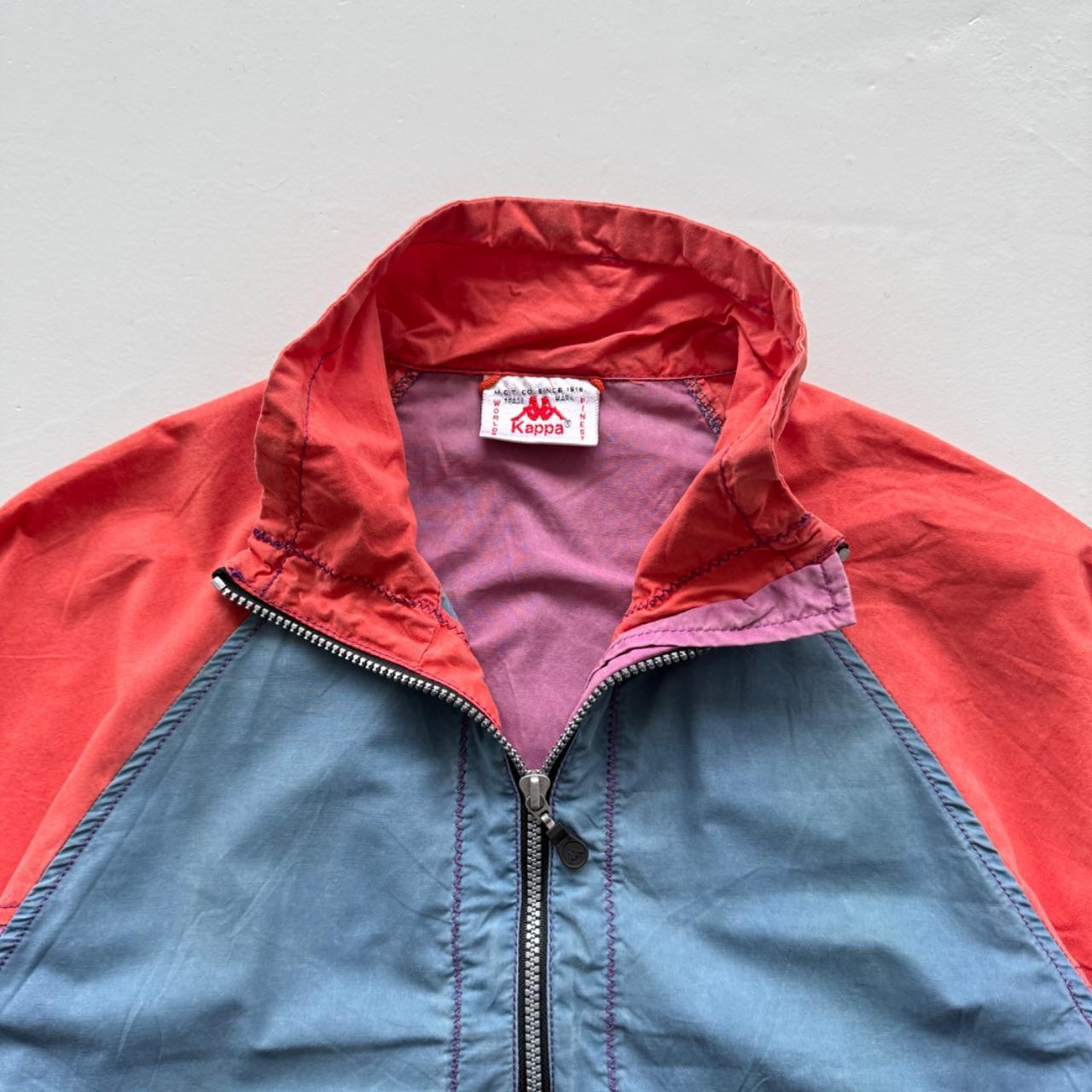 Red Blue Kappa 90's Vintage 1/4 Zip Windbreaker - Medium